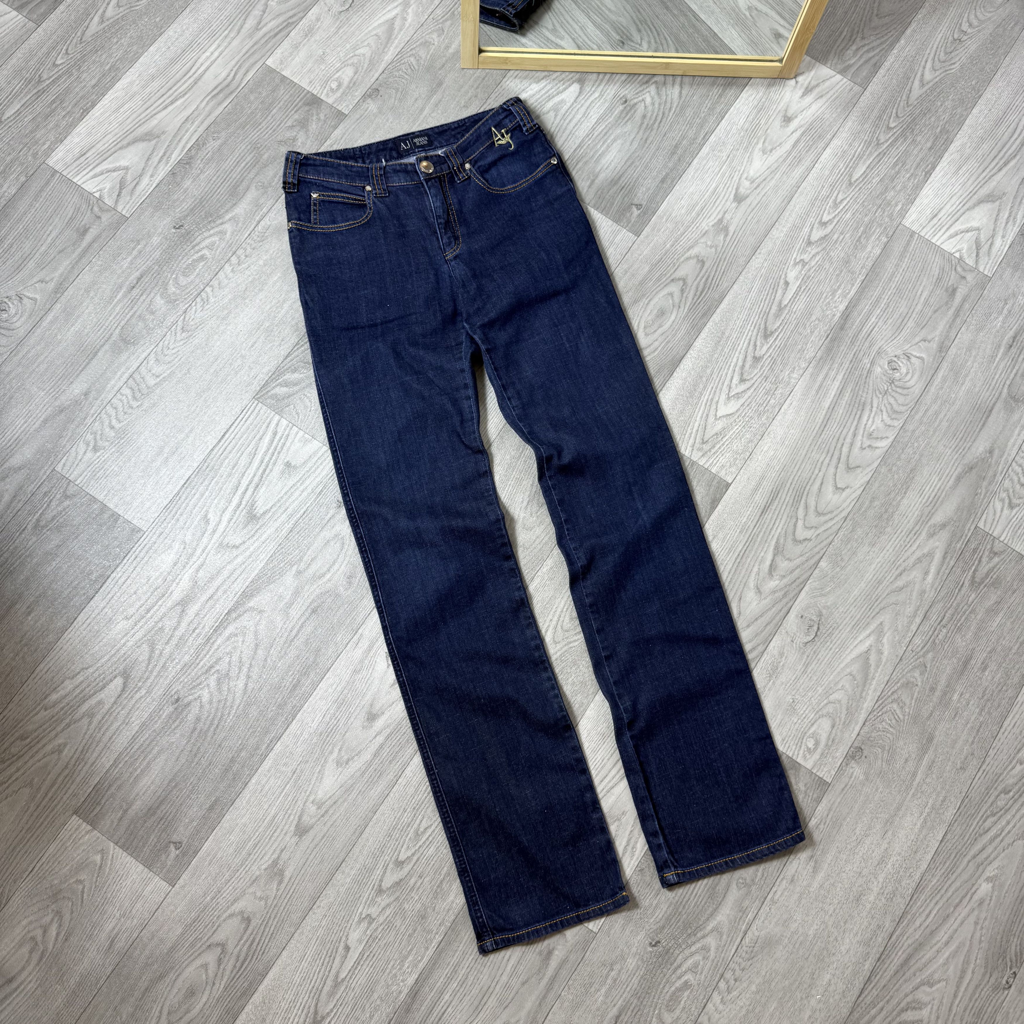 Armani Vintage Armani Jeans Indigo Blue Slim Fit Womens Jeans Pants Size 26" / US 2 / IT 38 - 4 Thumbnail