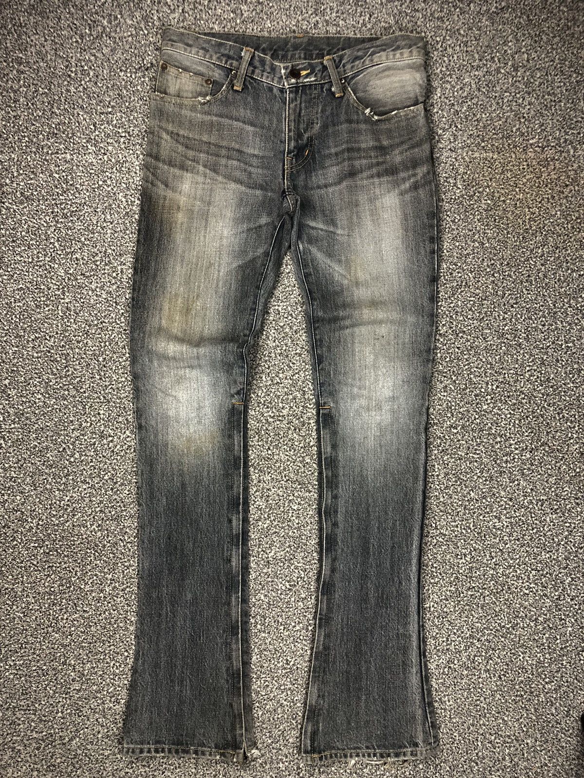 Hysteric Glamour Vintage Le Grande Bleu(L.G.B) Zipper Flare Jeans Size 32" / US 10 / IT 46 - 3 Thumbnail