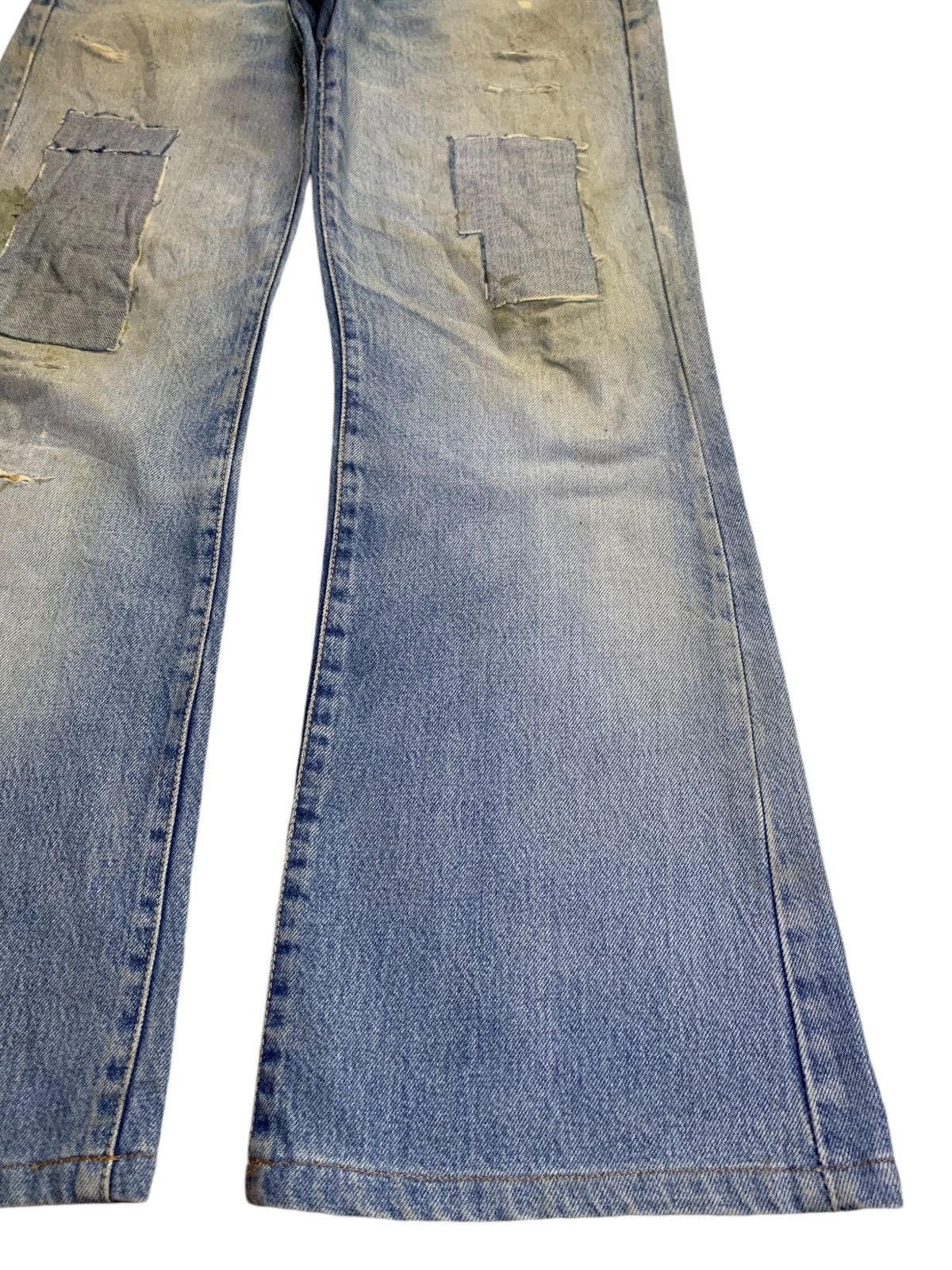 Japanese Brand Vintage Japanese Brand Mud Wash Talon Zipper Flare Jeans Size 31" - 7 Thumbnail