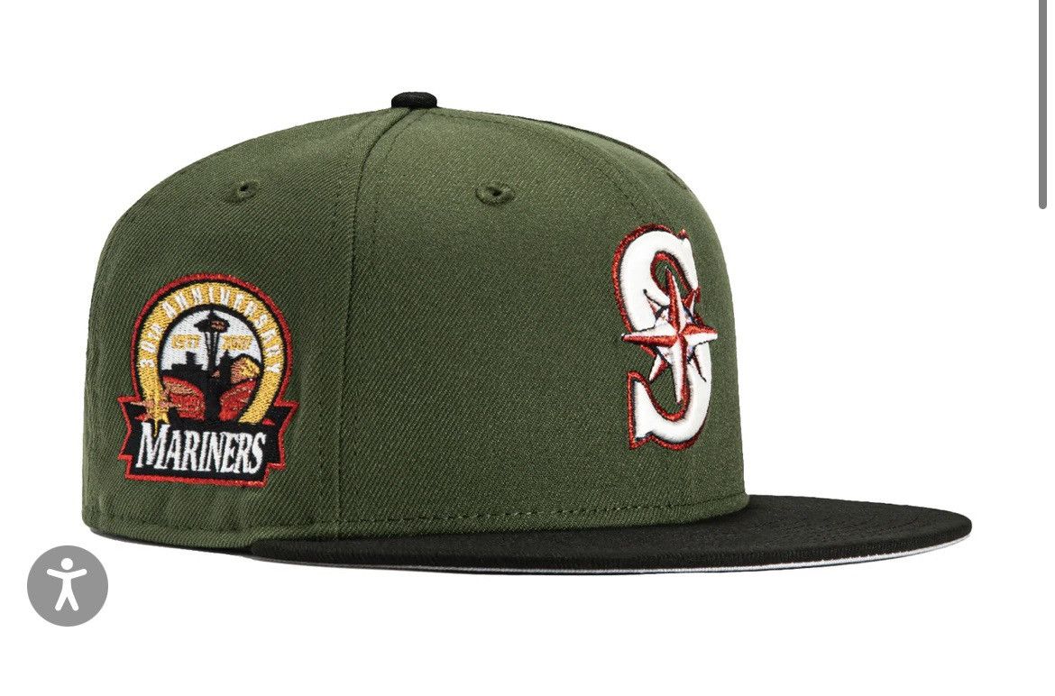 Hat Club × MyFitteds × New Era 7 1/4 - Rushmore Seattle Mariners 30th Exclusive Fitted Hat Size ONE SIZE - 3 Thumbnail