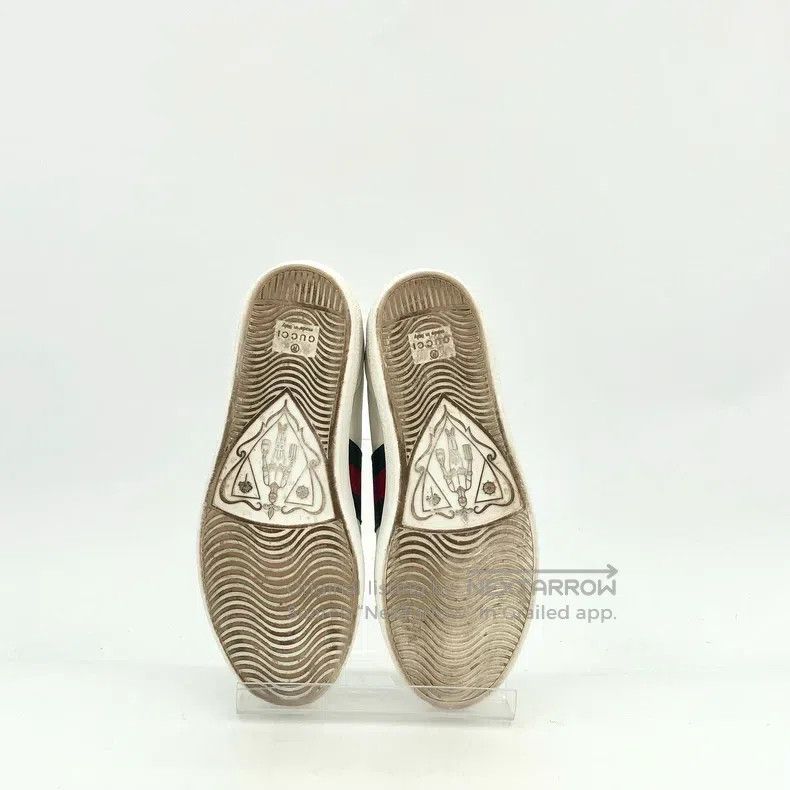 Other Gucci White, red and green webbing little bee embroidery l Size US 12 / IT 42 - 5 Thumbnail
