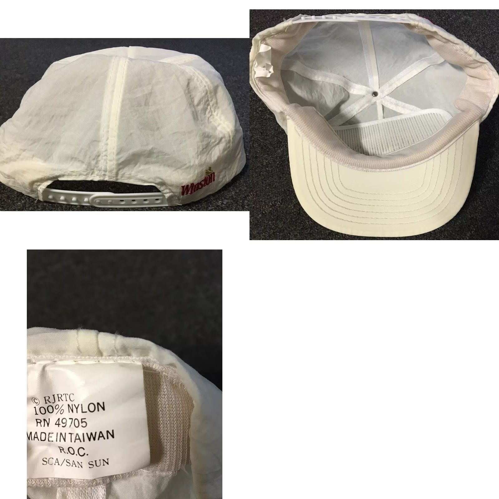 winston cigarettes hat VINTAGE 90s Adjustable White Snapback Trucker Promo Biker Smoking Weed Mens Vintage Winston Cigarettes The Wrap Hat Only Winston Has It Snapback Satin Cap San Sun Made In Taiwan R.O.C. VINTAGE Winston Cigarettes Hat Cap