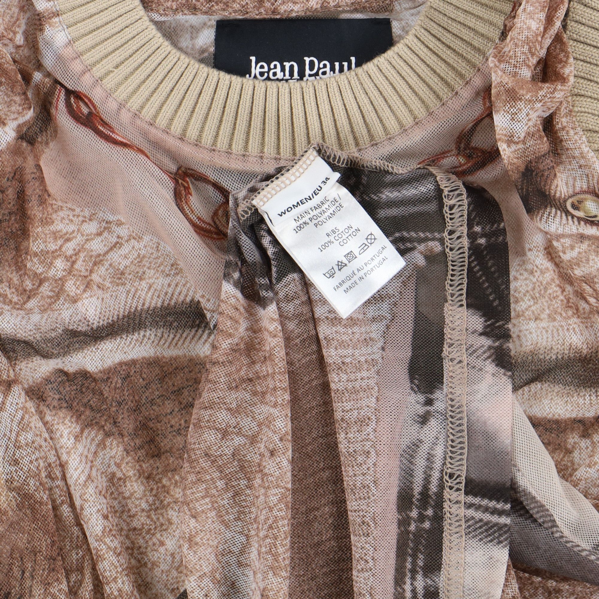 Jean Paul Gaultier × Y/Project Beige Trompe L'oeil Sweater Size XS / US 0-2 / IT 36-38 - 7 Thumbnail