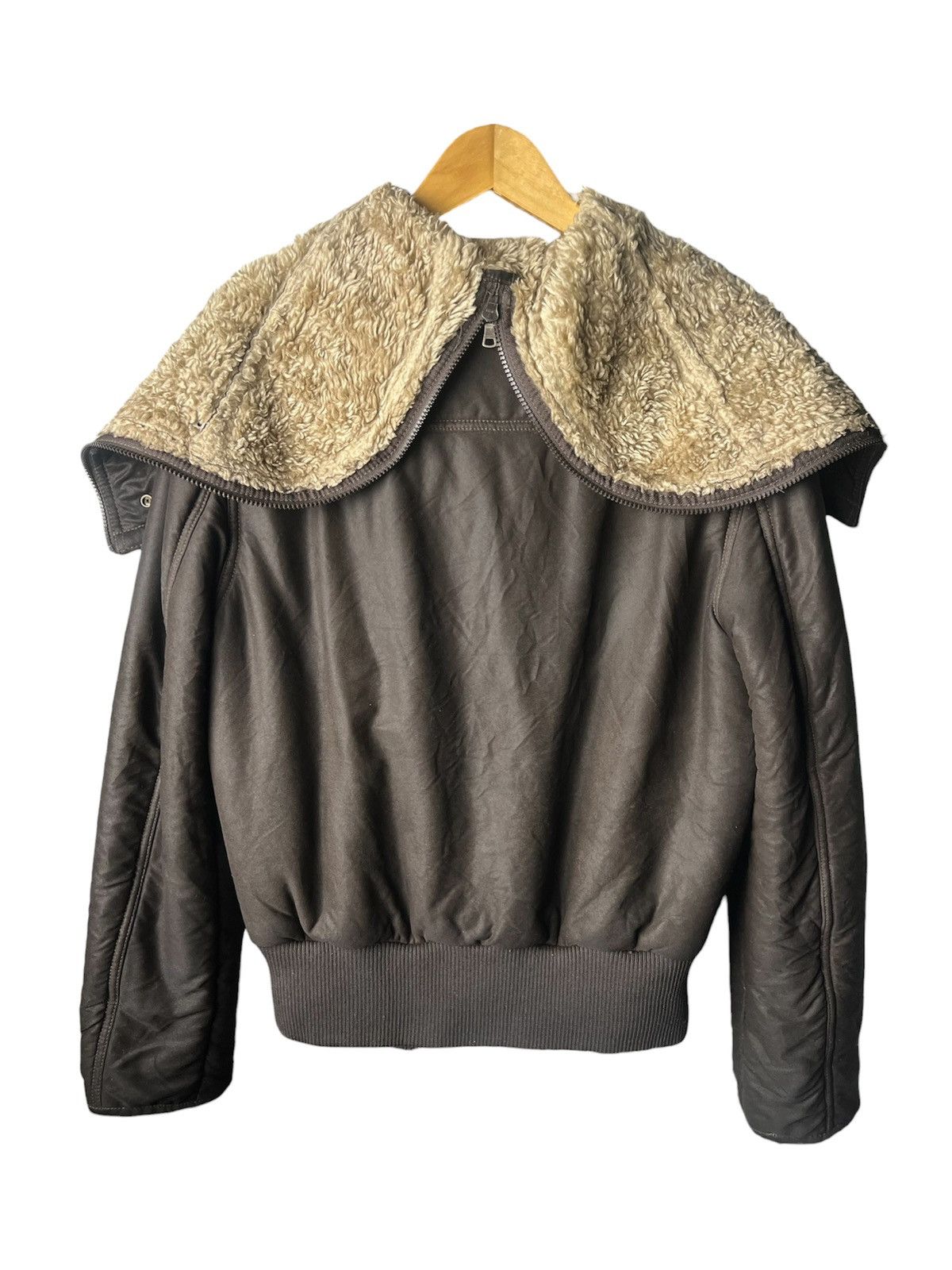 Emporio Armani Vintage Armani Exchange Waxed Fur N2B Jacket Split Hood Size US S / EU 44-46 / 1 - 2 Thumbnail