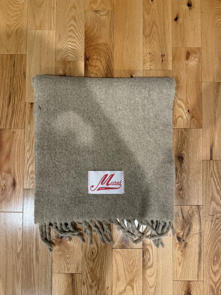Marni Marni Beige Brushed Alpaca Scarf Size ONE SIZE - 7 Thumbnail
