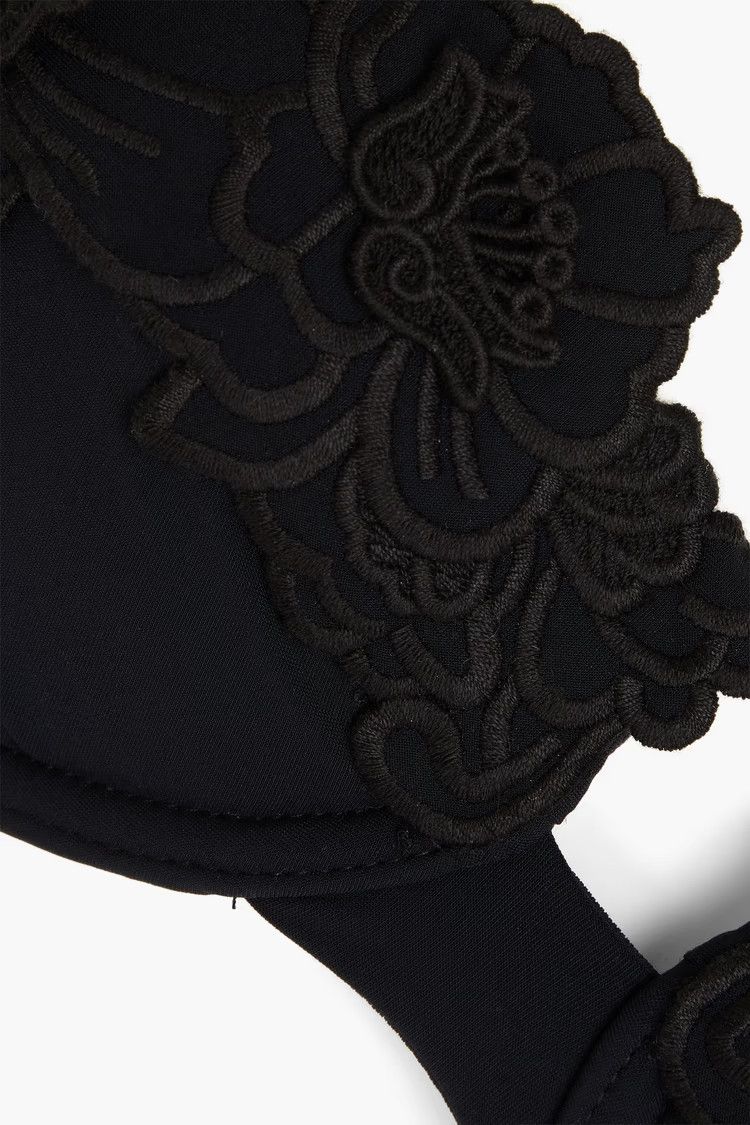 Zimmermann oc11z0226 Flora Underwired Bandeau Bikini Top In Black Size ONE SIZE - 4 Thumbnail