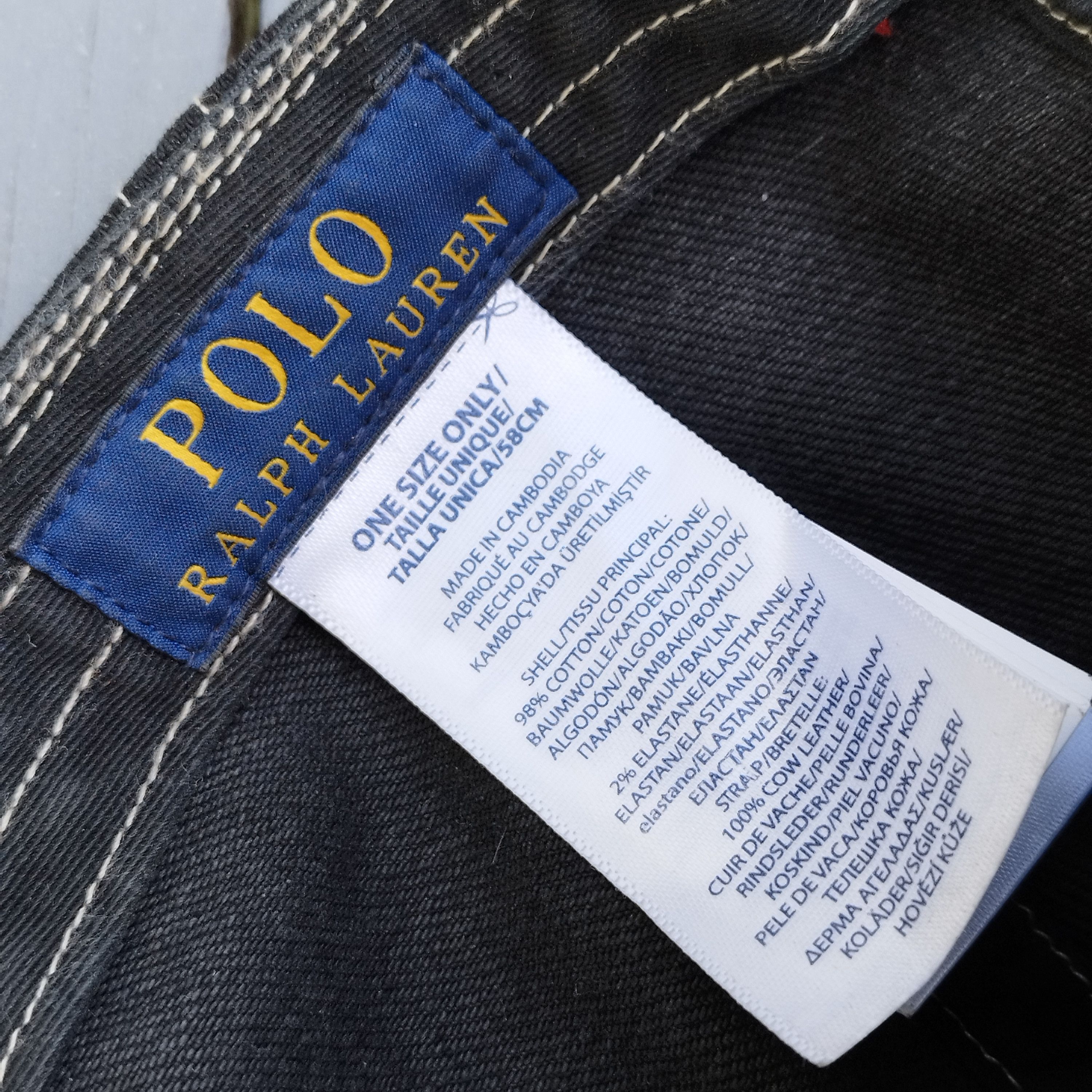 Polo Ralph Lauren Vintage Polo Ralph Lauren USA Flag Denim Cap Leather Strap Size ONE SIZE - 10 Thumbnail