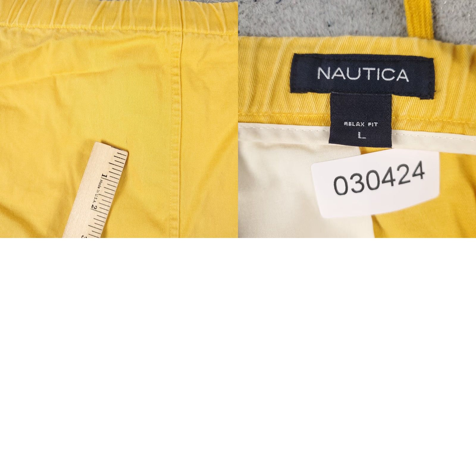Nautica VINTAGE Nautica Trunks Adult Large Yellow Cotton Surf Swim Shorts Mens Size US 33 - 8 Thumbnail