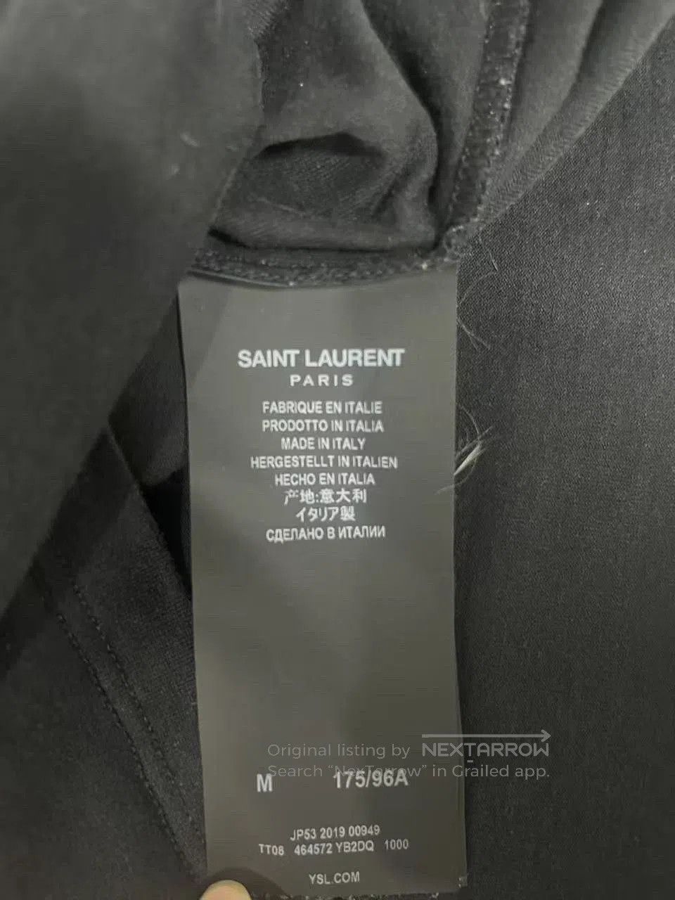 Saint Laurent Paris Saint Laurent Small Logo T-Shirt Size M. Size US M / EU 48-50 / 2 - 5 Thumbnail