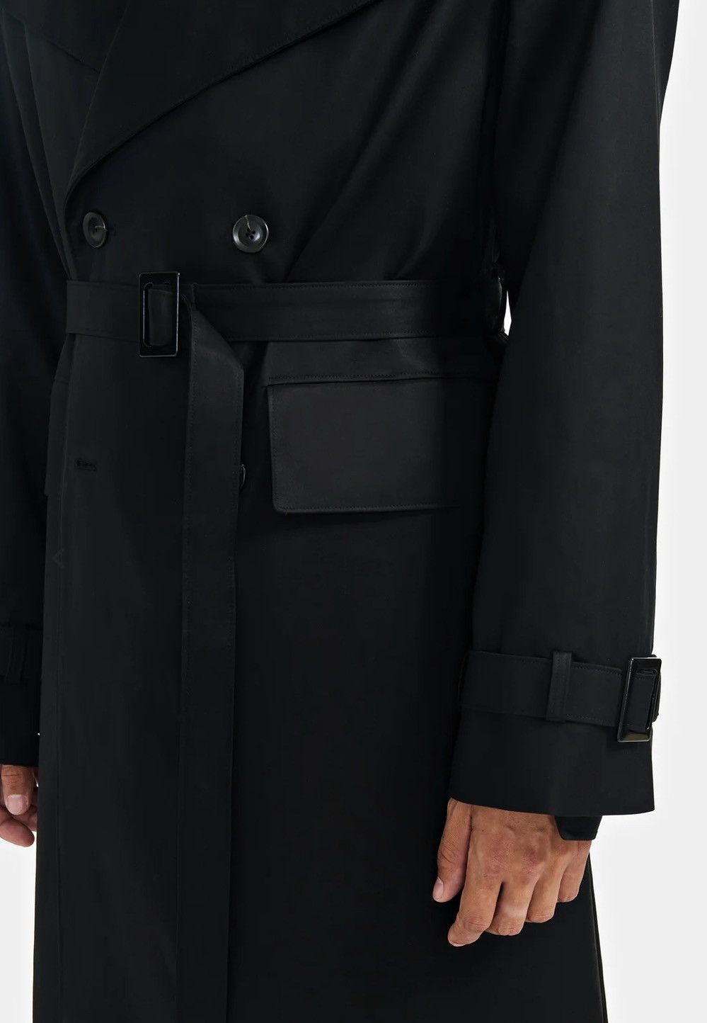 LGN LOUIS GABRIEL NOUCHI FW24 LGN Black Double-breasted trench coat with six buttons Size US S / EU 44-46 / 1 - 3 Thumbnail