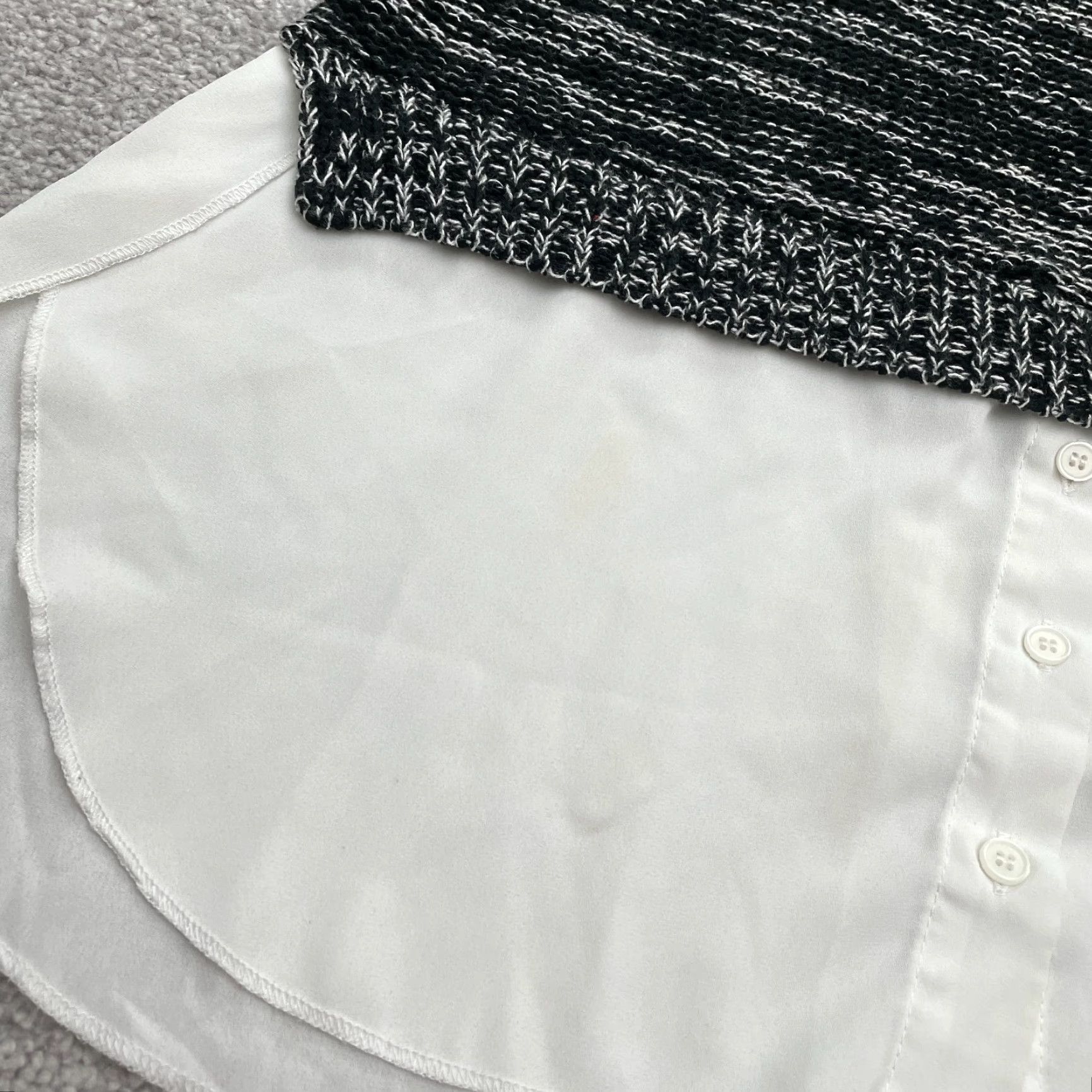 AQUA Aqua Sweater Shirt Womens M Black White Business Casual Size M / US 6-8 / IT 42-44 - 3 Thumbnail