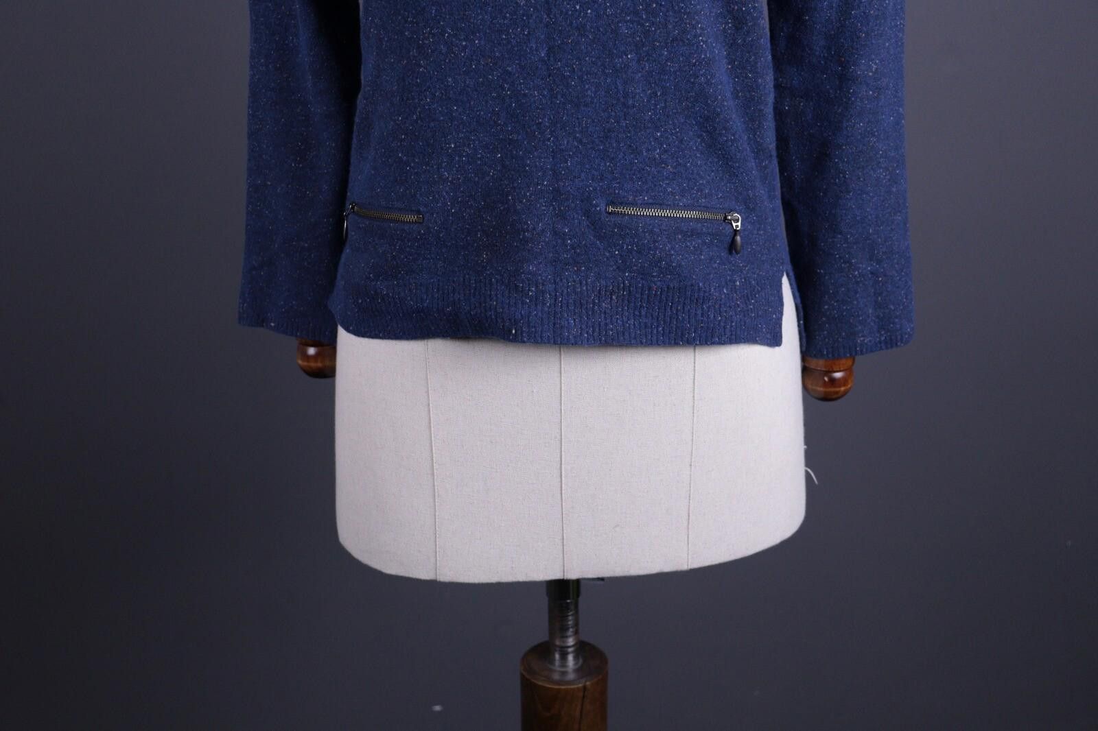 Designer Toast Rare Blue Merino Wool Silk Knit Sweater Size XS Size XS / US 0-2 / IT 36-38 - 3 Thumbnail