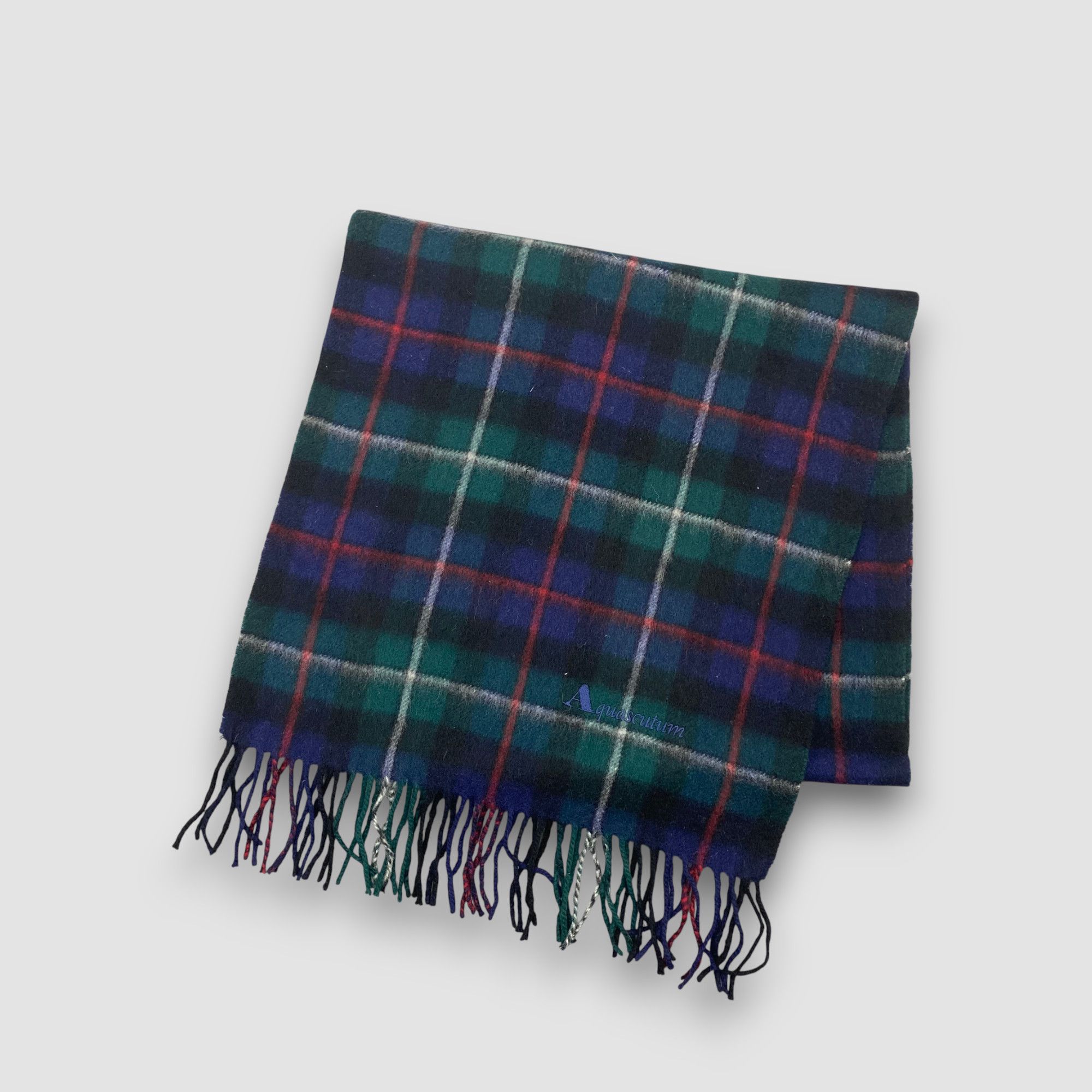 Aquascutum Vintage Aquascutum Scarf Muffler Wool Plaid Winter Scarves Size ONE SIZE - 3 Thumbnail