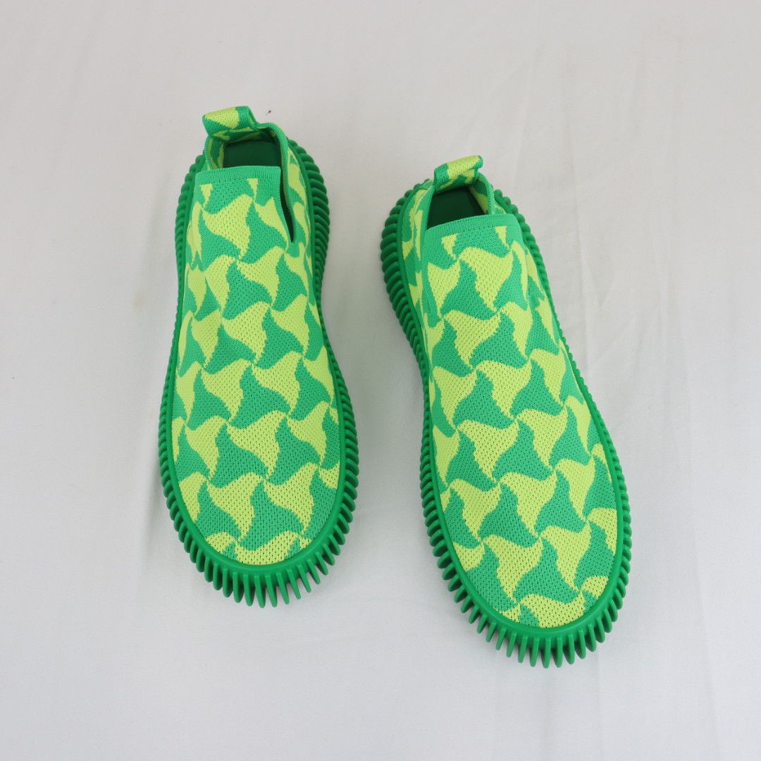 Bottega Veneta o1rshd Wavy Triagle Tech Ripple Sneaker in Parakeet Kiwi Size US 8 / EU 41 - 11 Thumbnail