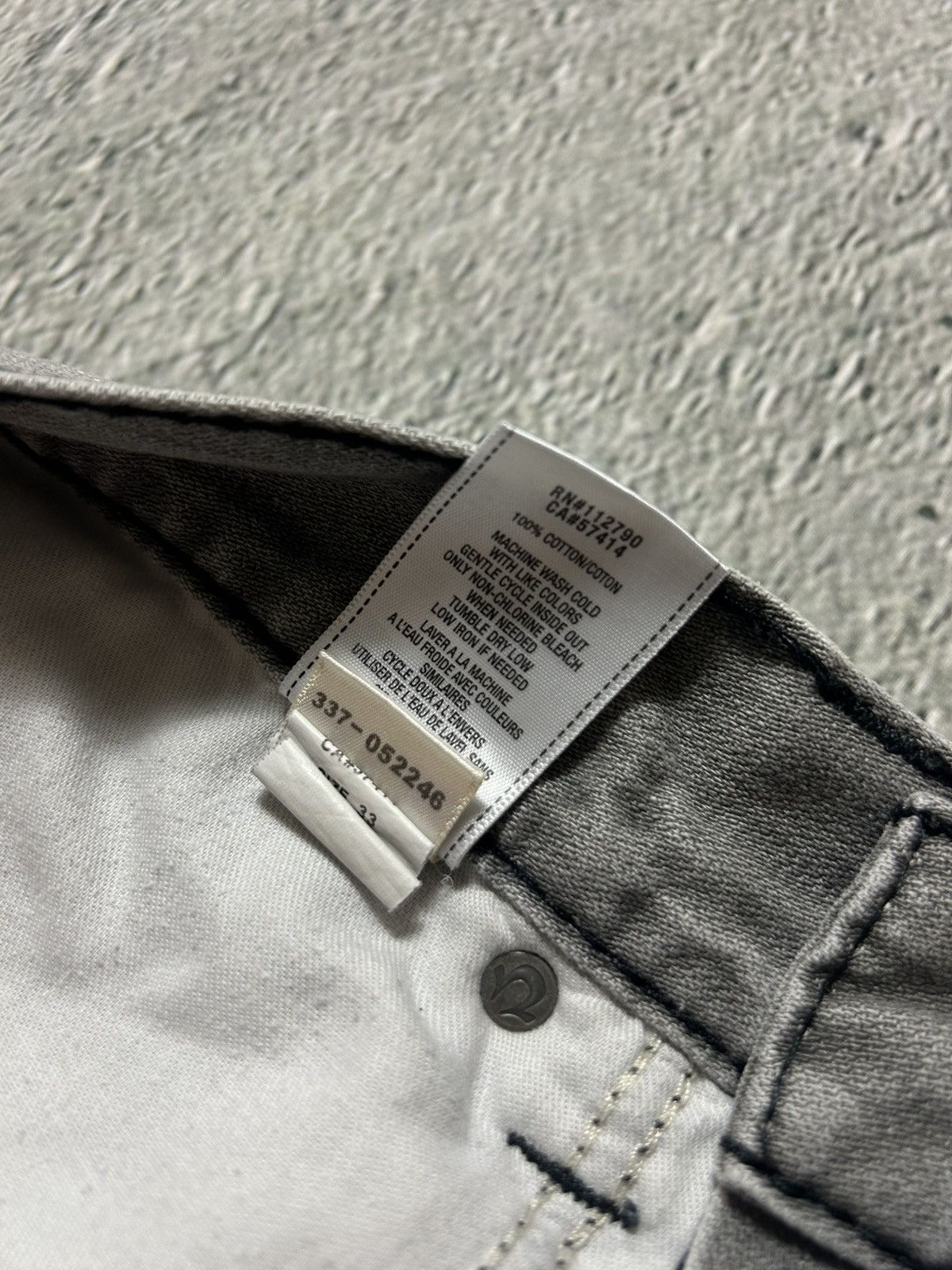 True Religion True Religion jeans grey black thick stitching Ricky Size US 33 - 12 Thumbnail