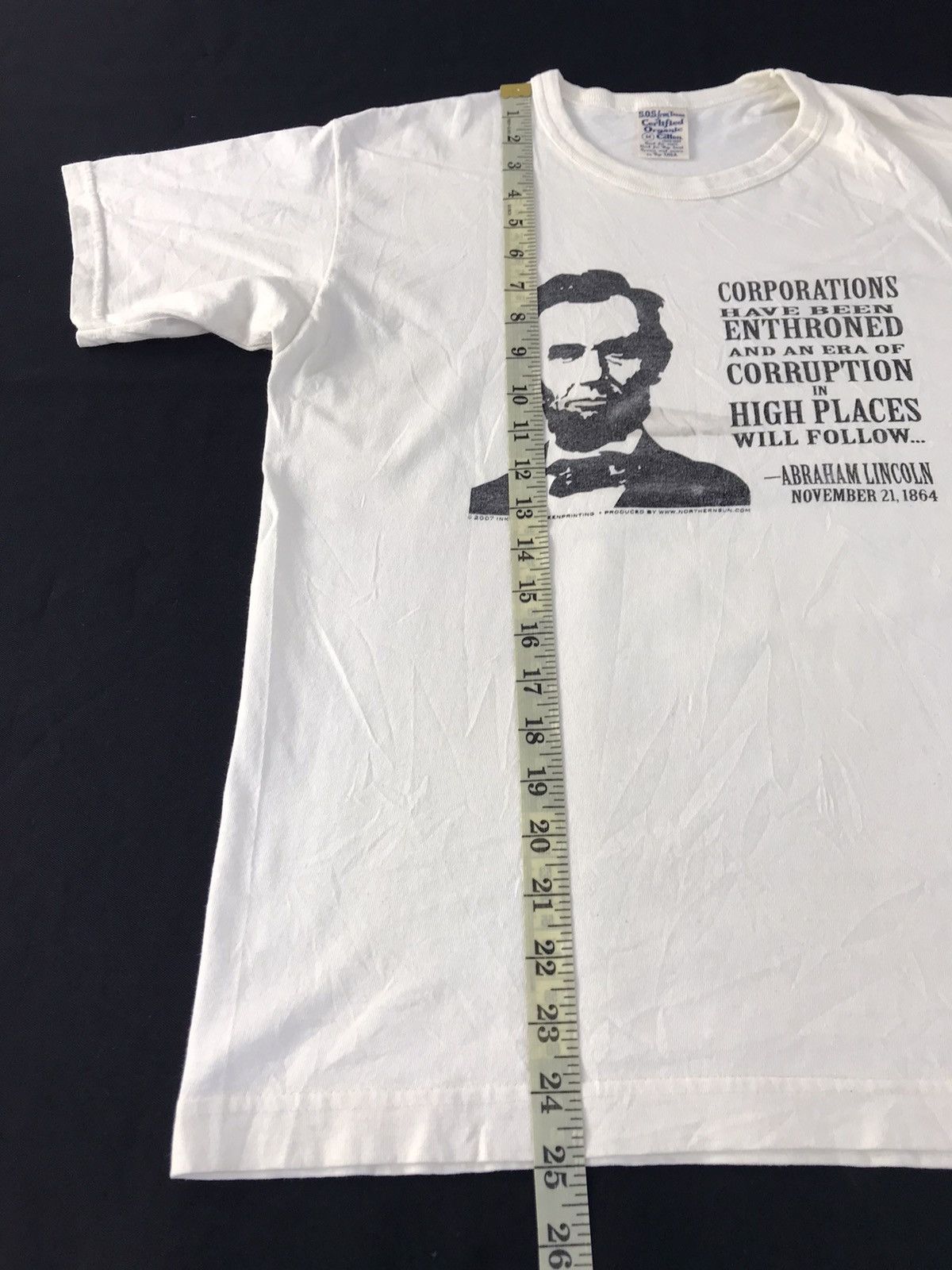 Vintage Sos Texas Usa Abraham Lincoln Us President Quote’s Tee Size US M / EU 48-50 / 2 - 10 Thumbnail