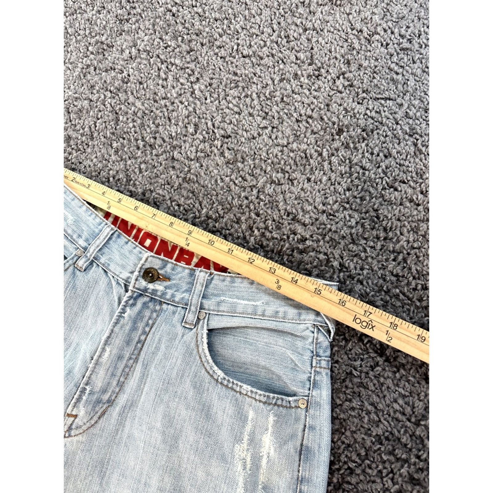 Vintage VINTAGE Unionbay Jeans Mens 32x30 Blue Loose Boot Baggy Y2K Skater Bootcut Denim Jeans Men 5-Pocket Distressed Logo Retro Size US 32 / EU 48 - 4 Thumbnail