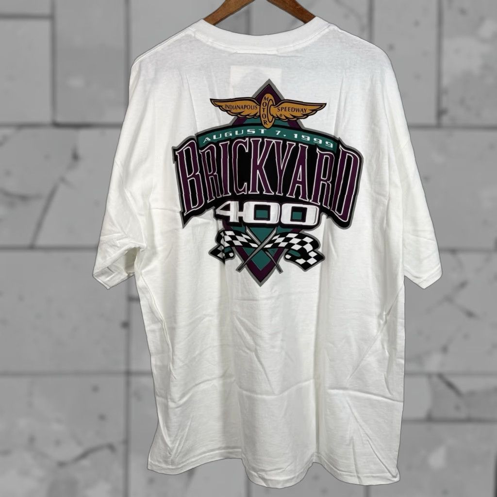 Logo Athletic NWT VTG 1999 Logo Athletic Brickyard 400 White Graphic Tee Mens Size XL Size US XL / EU 56 / 4 - 1 Thumbnail