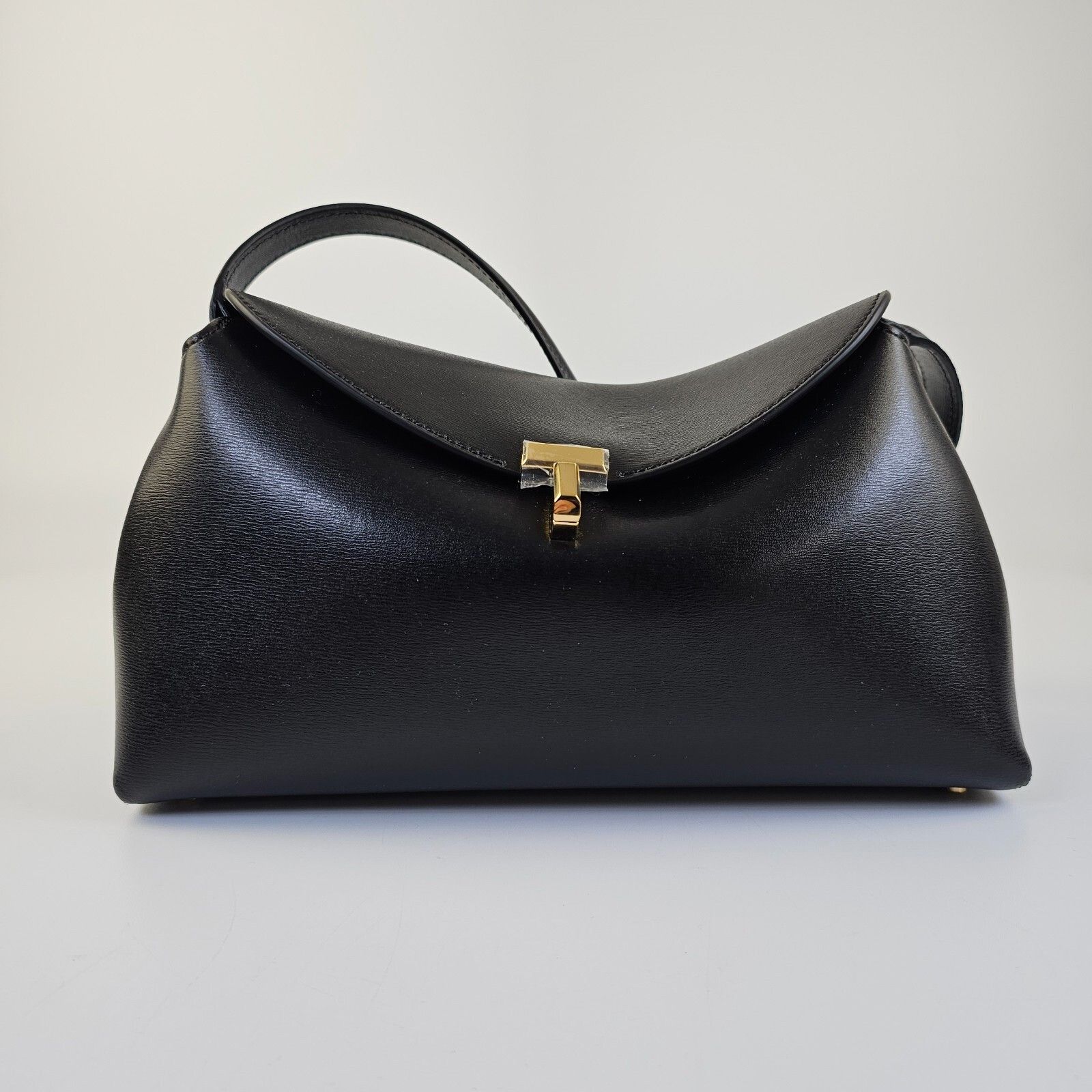 Toteme TOTEME T-Lock Black/Gold Leather Clutch New Size ONE SIZE - 1 Thumbnail