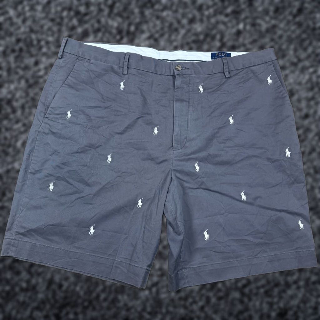 Polo Ralph Lauren Polo Ralph Lauren All Over Pony Logo Classic Fit Newport Shorts Mens 42 Chino Multicolor Logo Horse 90s/2000s Merchants? Size US XL / EU 56 / 4 - 1 Thumbnail