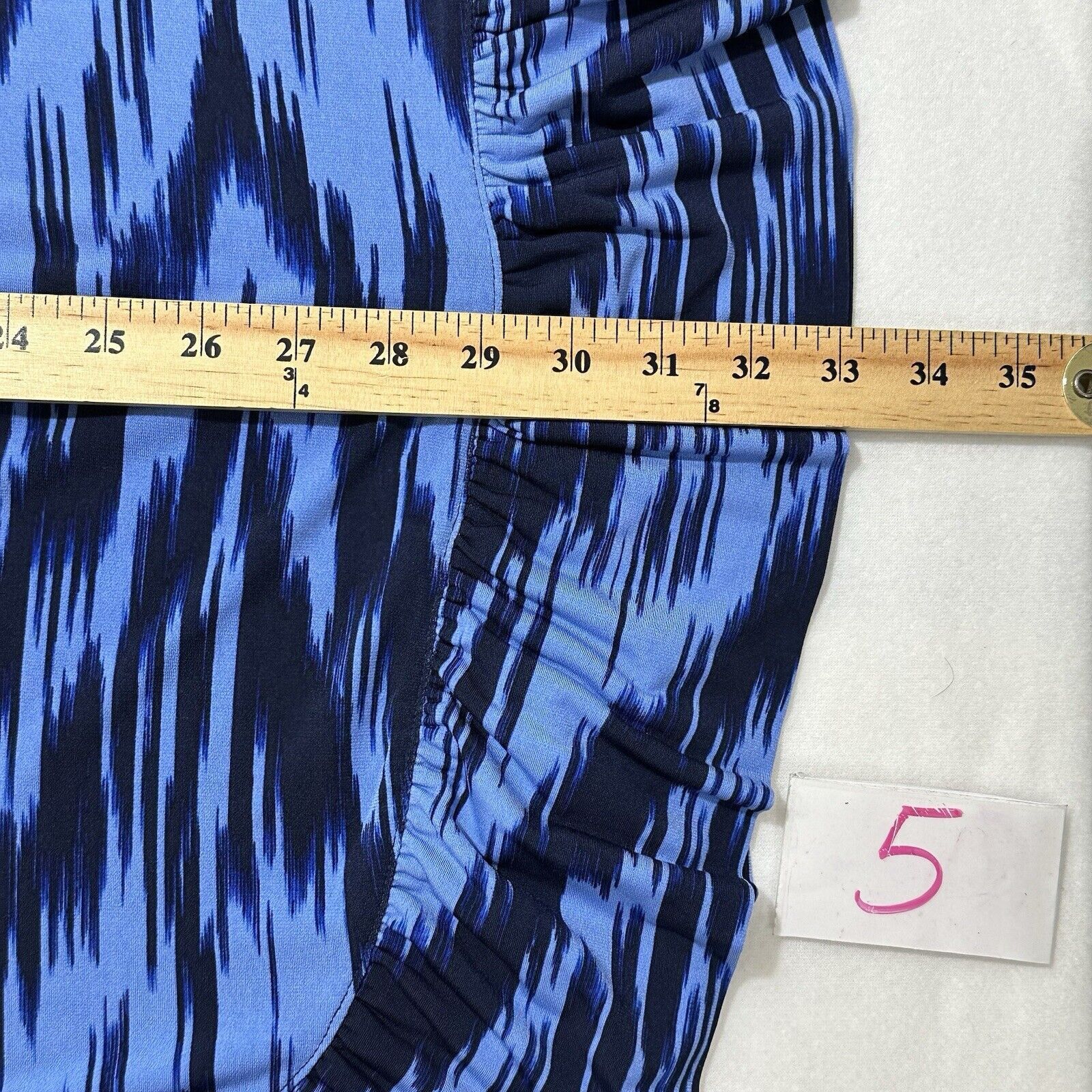 Michael Kors Michael Kors Large Blue V-Neck Blouse Kaftan Top Eyelet Size L / US 10 / IT 46 - 8 Thumbnail