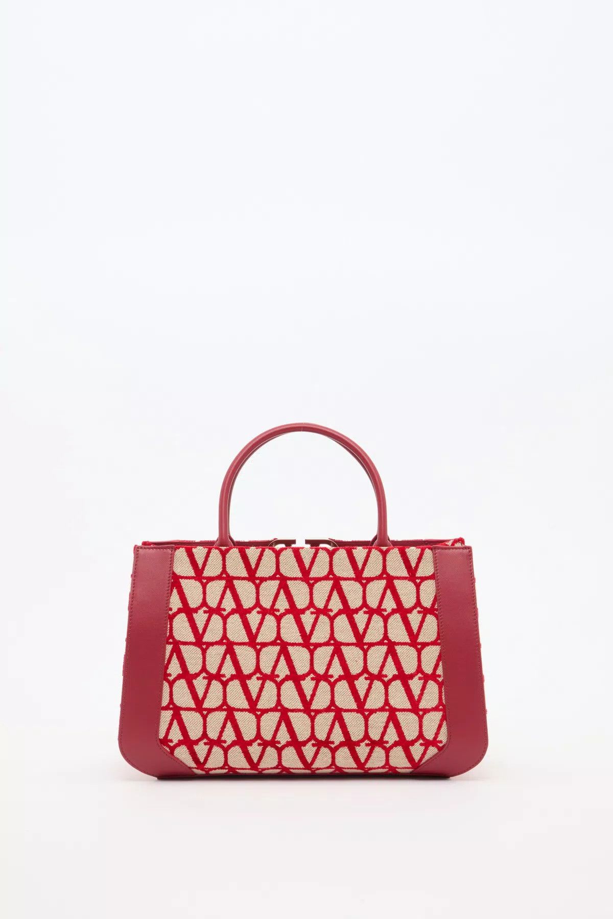 Valentino oc11z0725 Size:OS/Medium Toile Iconographe Handbag in Red Size ONE SIZE - 3 Thumbnail