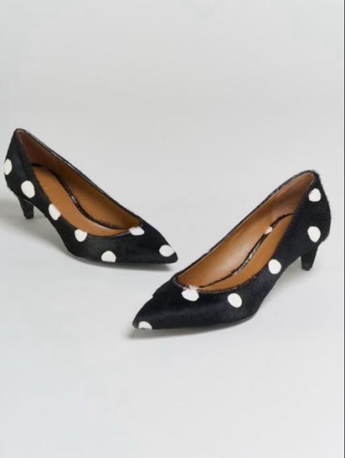 Marni o1w1db11024 Polka Dot Calf Hair Pumps in Black Size US 10 / IT 40 - 2 Thumbnail