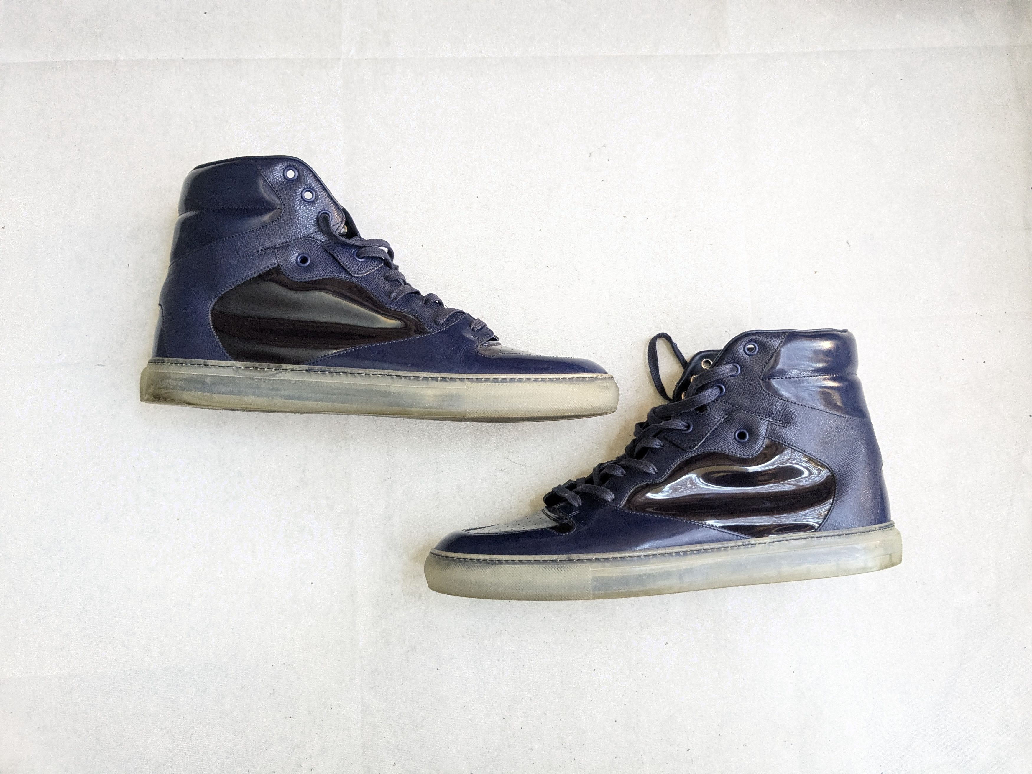 Balenciaga Balenciaga Arena Navy Blue 14 47 Leather High Tops Sneakers Size US 14 / EU 47 - 1 Thumbnail