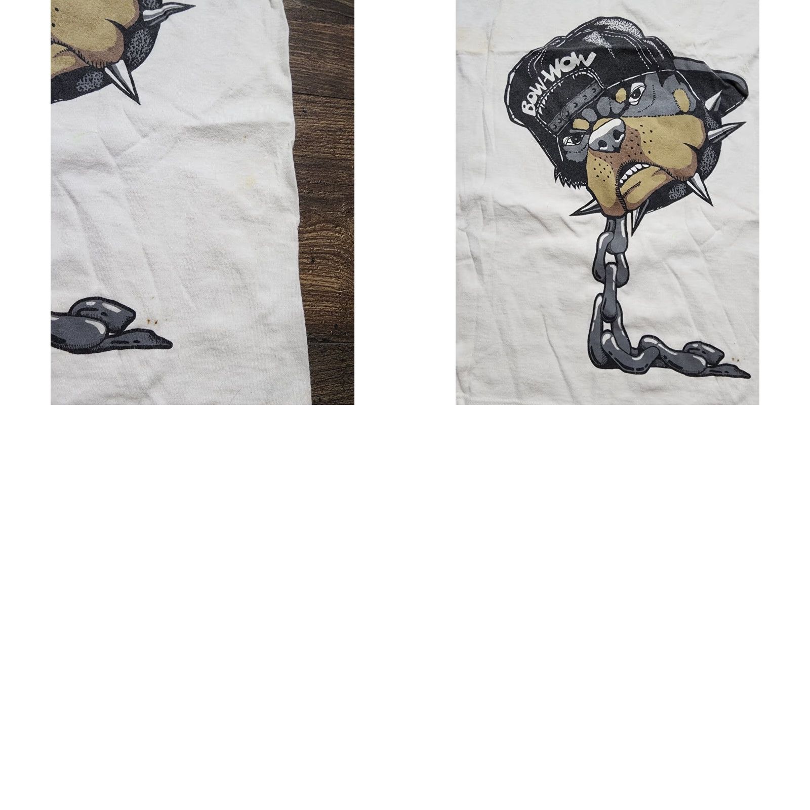 Doublet VINTAGE Bow Wow Boyz T-Shirt - Hoodie? No, T-Shirt. Category: T-Shirt. Adult L. Ivory. 90s Dog Graphic, Double-Sided, Rottweiler Theme. Mens. Size US L / EU 52-54 / 3 - 8 Thumbnail