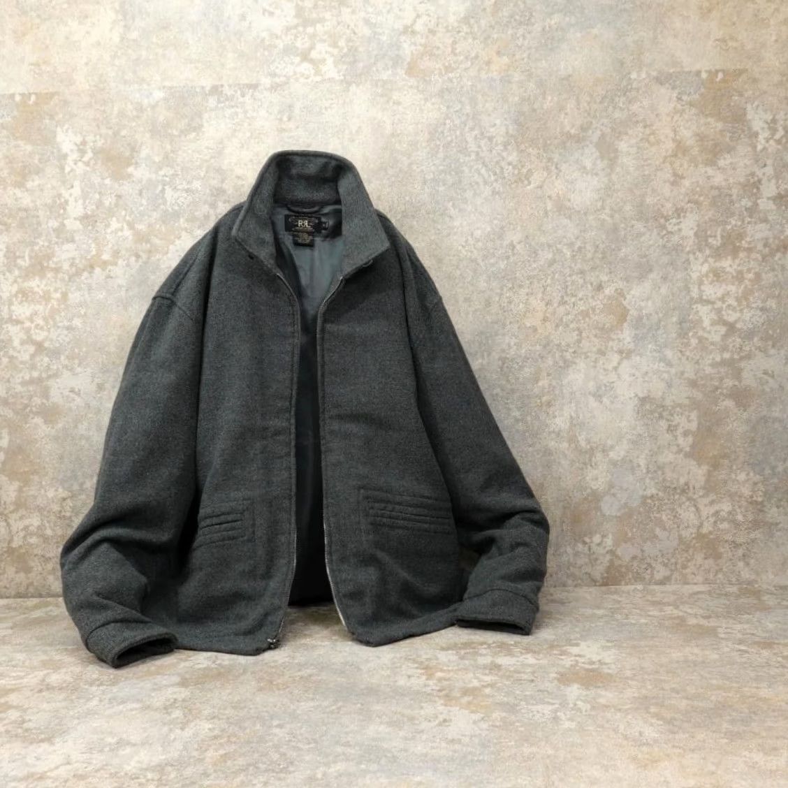 Ralph Lauren RRL Ralph Lauren Men's 90s Wool Jacket XL Gray Solid Casual Used Jacket Size US XL / EU 56 / 4 - 3 Thumbnail