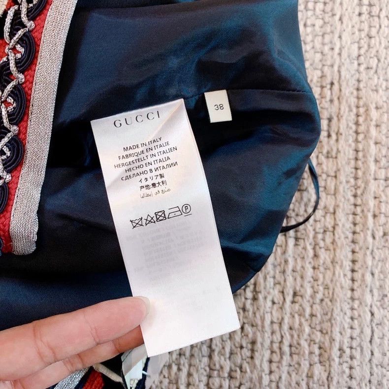Gucci Gucci Color-matched full Logo blended silver silk braided s Size 25" / US 0 / IT 36 - 6 Thumbnail