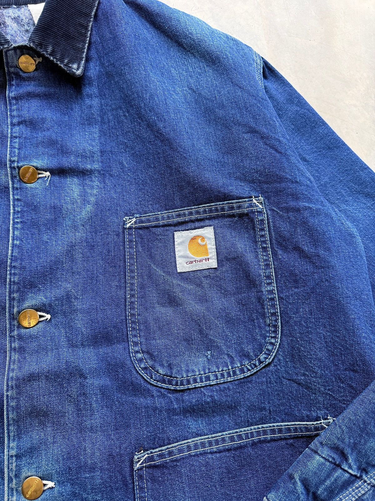 Carhartt Rare 80s Vintage Carhartt Michigan Denim Chore coat Size US L / EU 52-54 / 3 - 9 Thumbnail