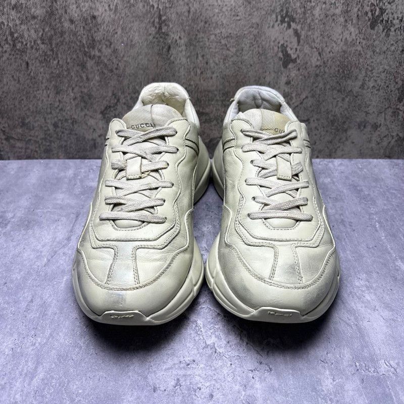 Gucci Gucci Rhyton Distressed Dad Sneakers in Ivory Size US 8.5 / EU 41-42 - 2 Thumbnail