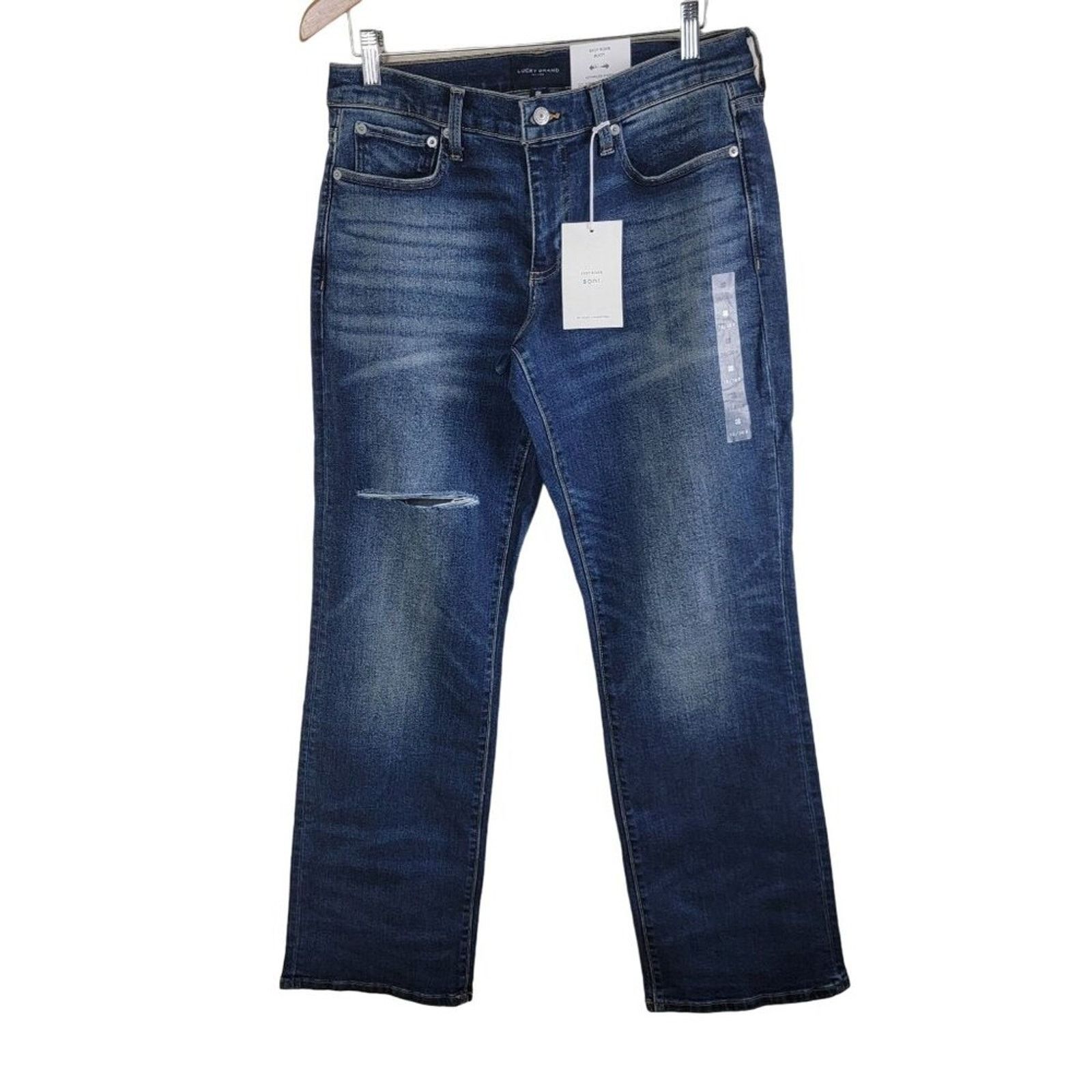Lucky Brand Lucky Brand Womens Easy Rider Bootcut Jeans Blue Distressed Size 30" / US 8 / IT 44 - 1 Thumbnail