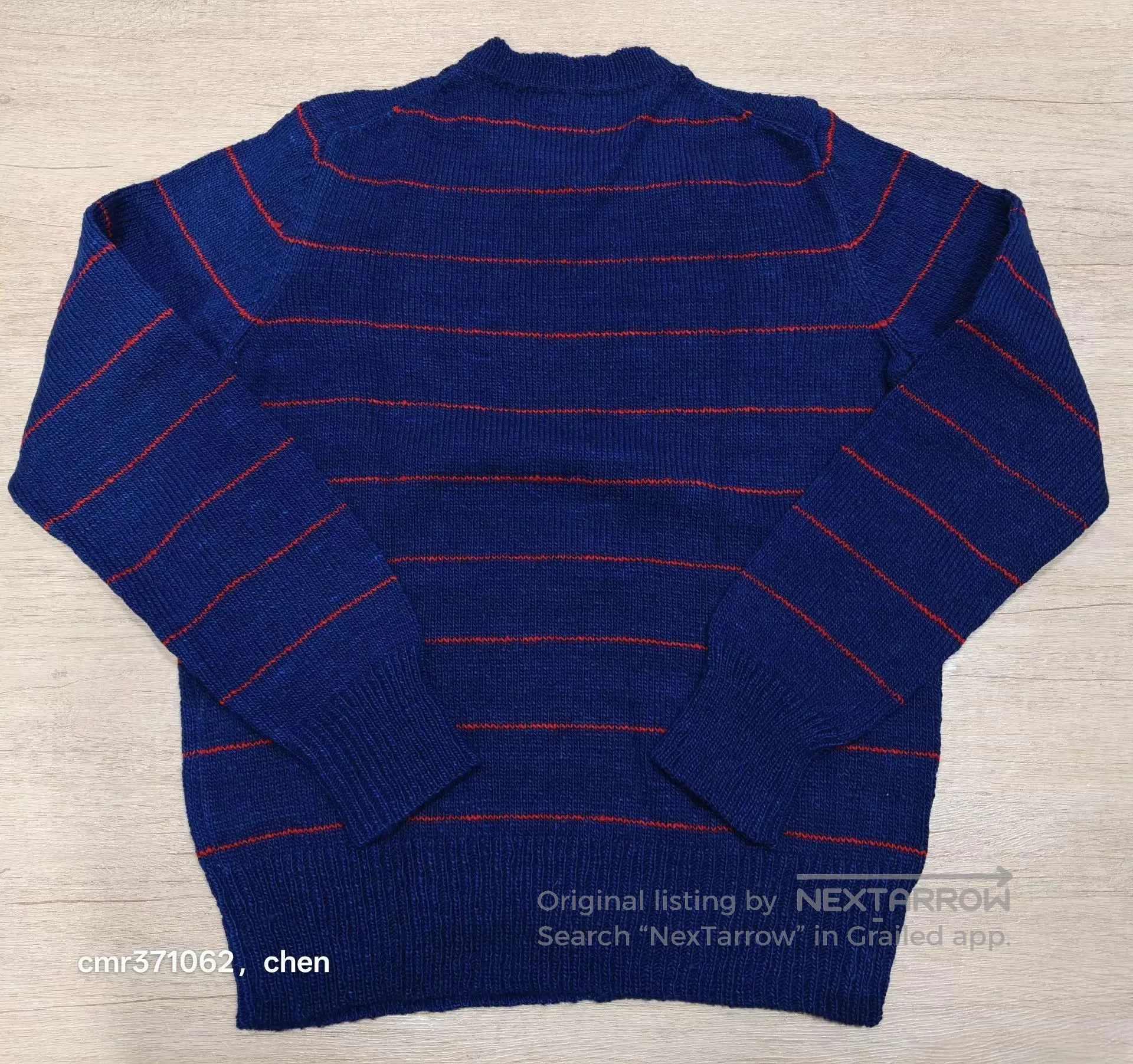 Visvim Blue Striped Long Sleeve Sweater Size M. Size US M / EU 48-50 / 2 - 7 Thumbnail