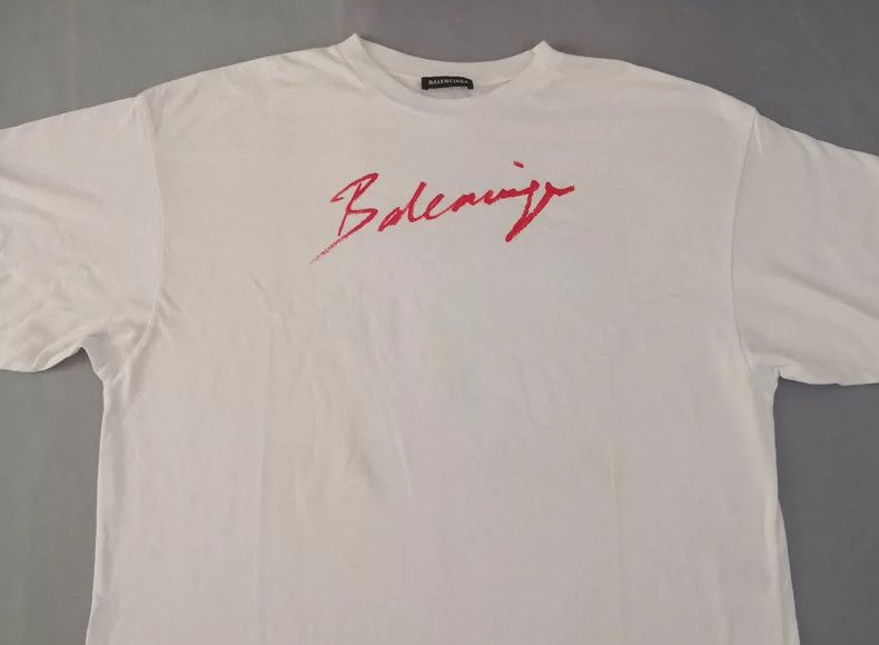 Balenciaga Balenciaga Short-sleeve T-shirt, XXS size, red letter logo Size US XXS / EU 40 - 6 Thumbnail