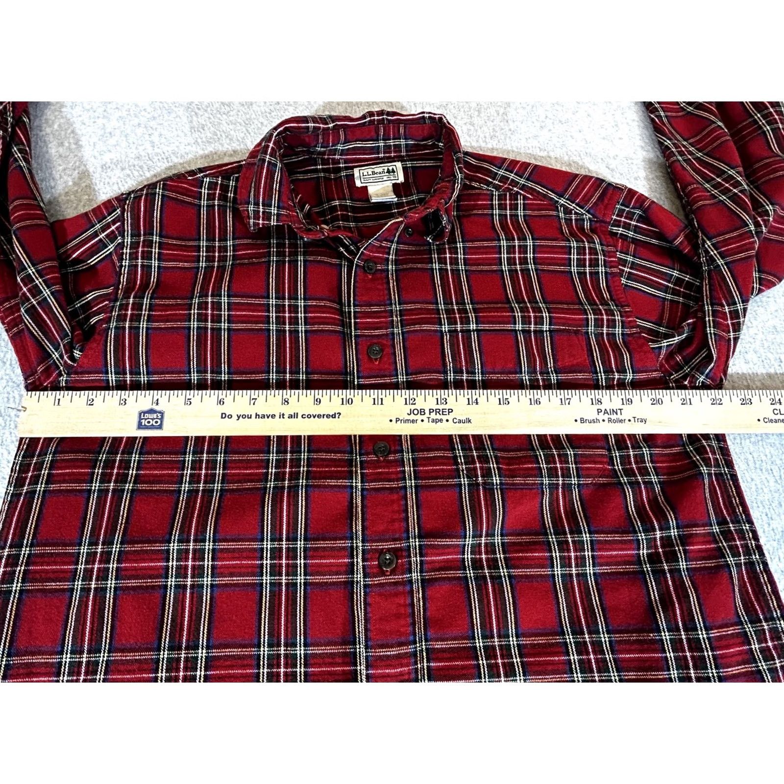 Vintage VINTAGE? LL Bean Flannel Shirt Mens M Red Plaid Button Long Sleeve Workwear Outdoor Size US M / EU 48-50 / 2 - 3 Thumbnail