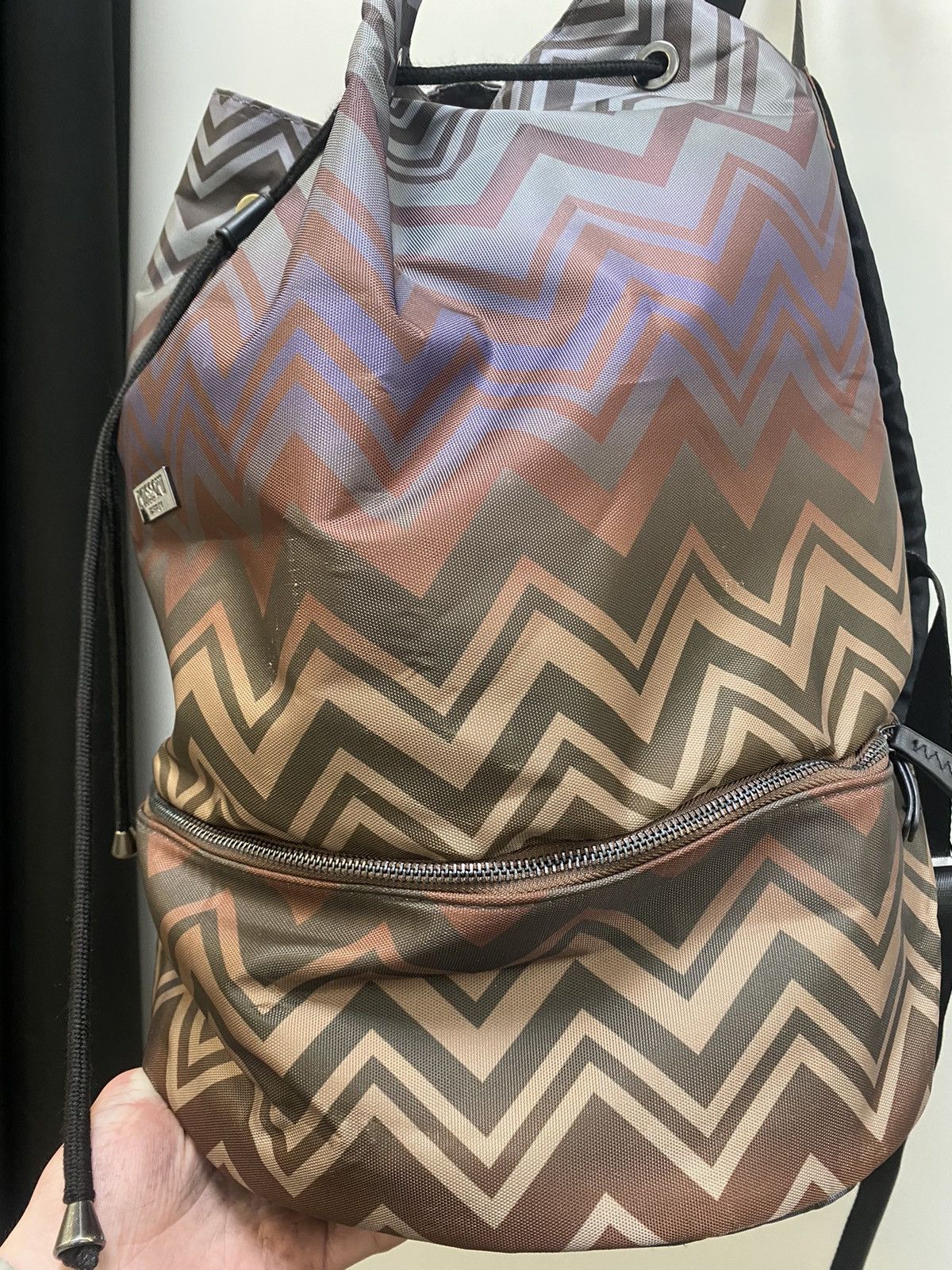 Missoni Missoni Backpack Luggage Bag Gym Weekender Traveler Chevron Size ONE SIZE - 4 Thumbnail