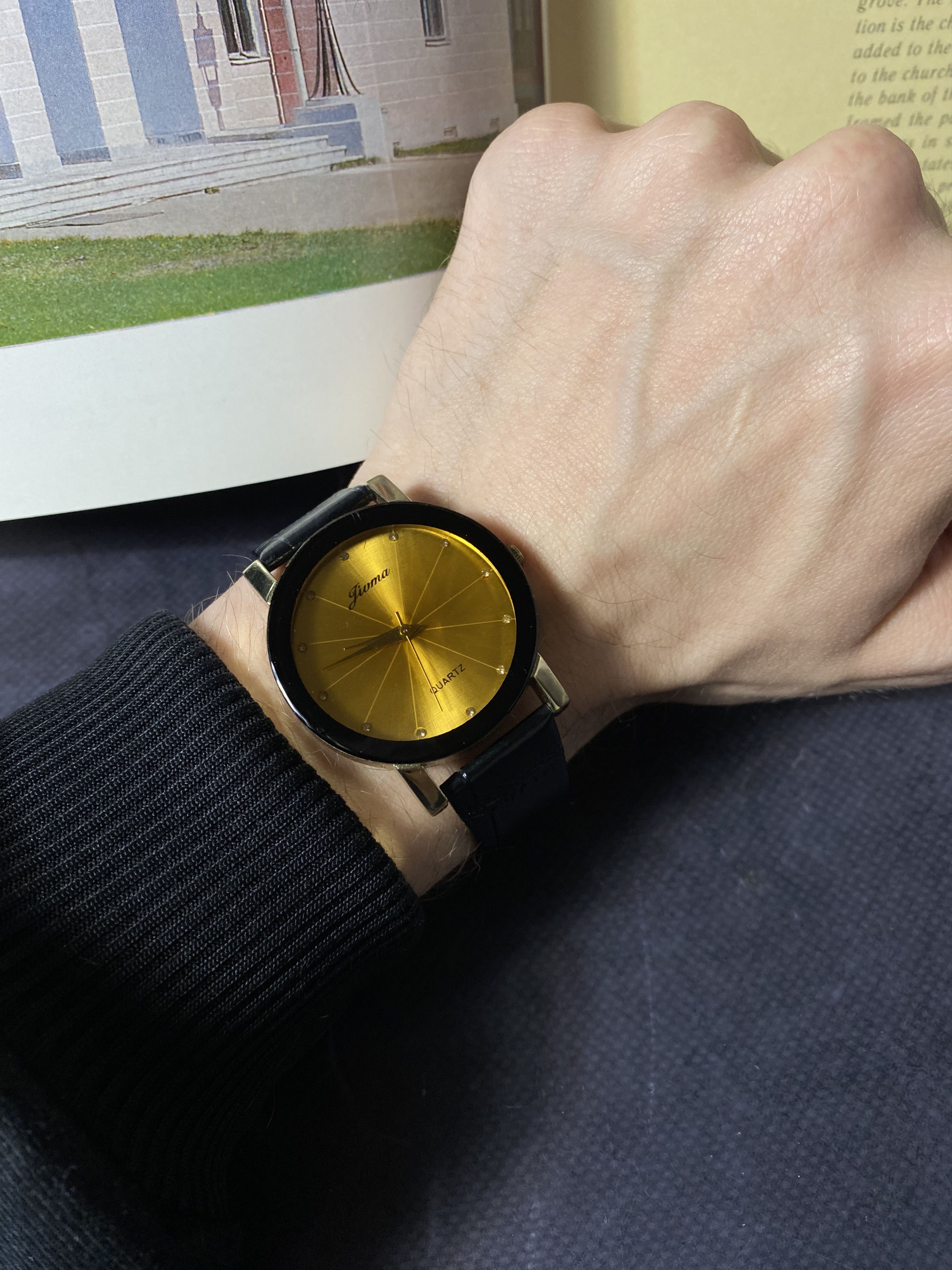 Jewelry × Vintage Elegant Watch with Leather Strap, Perfect Gift Size ONE SIZE - 7 Thumbnail