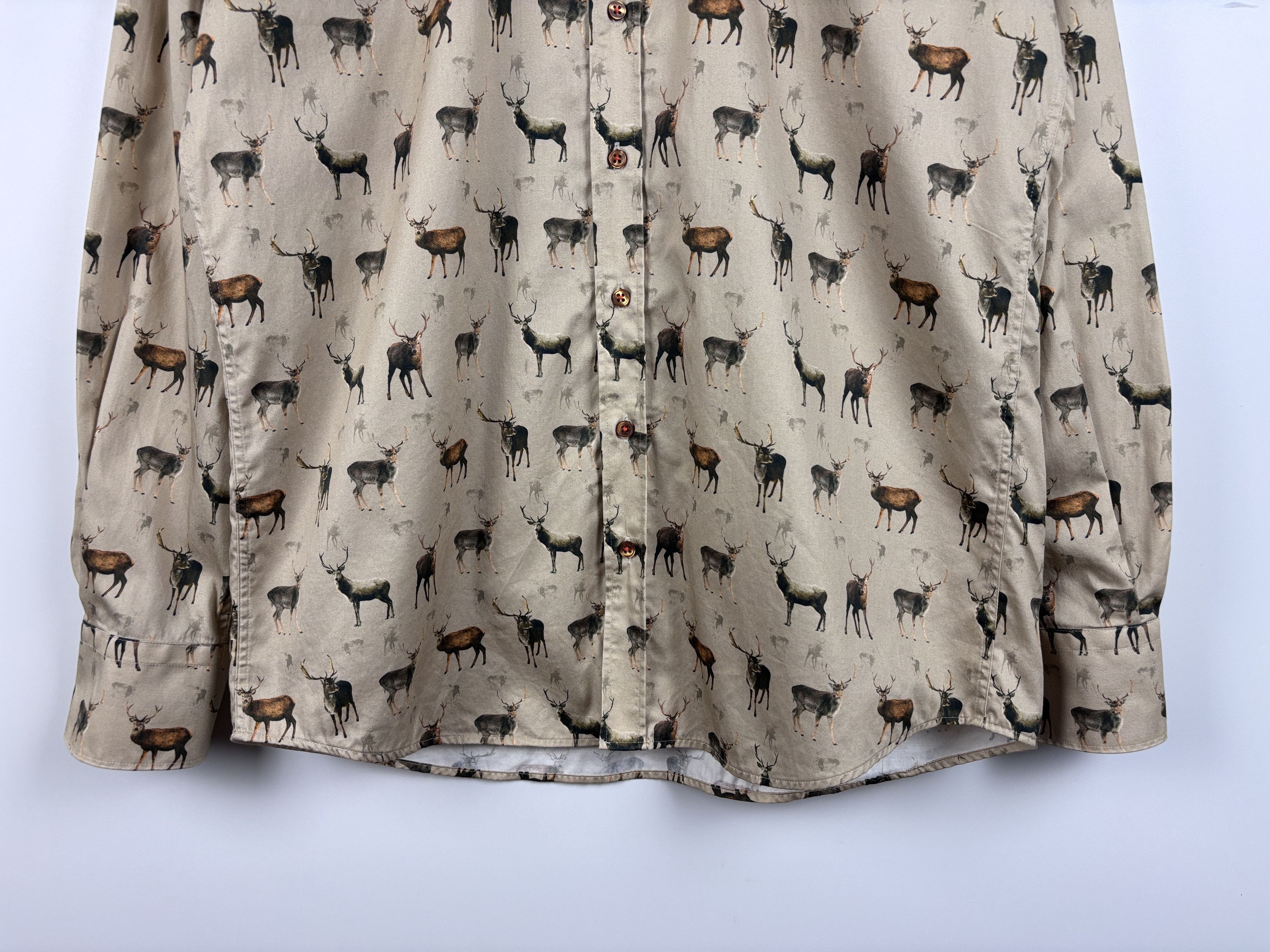 Other Claudio Lugli Button Up Long Sleeve Deer Pattern Shirt L Size US L / EU 52-54 / 3 - 3 Thumbnail