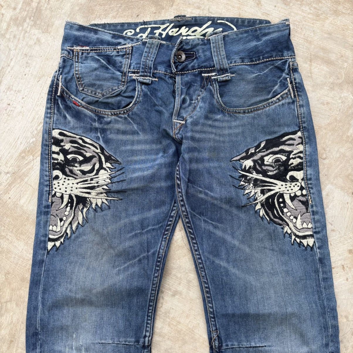 Ed Hardy Vintage 00s Edhardy Y2K Jeans Size US 34 / EU 50 - 2 Thumbnail