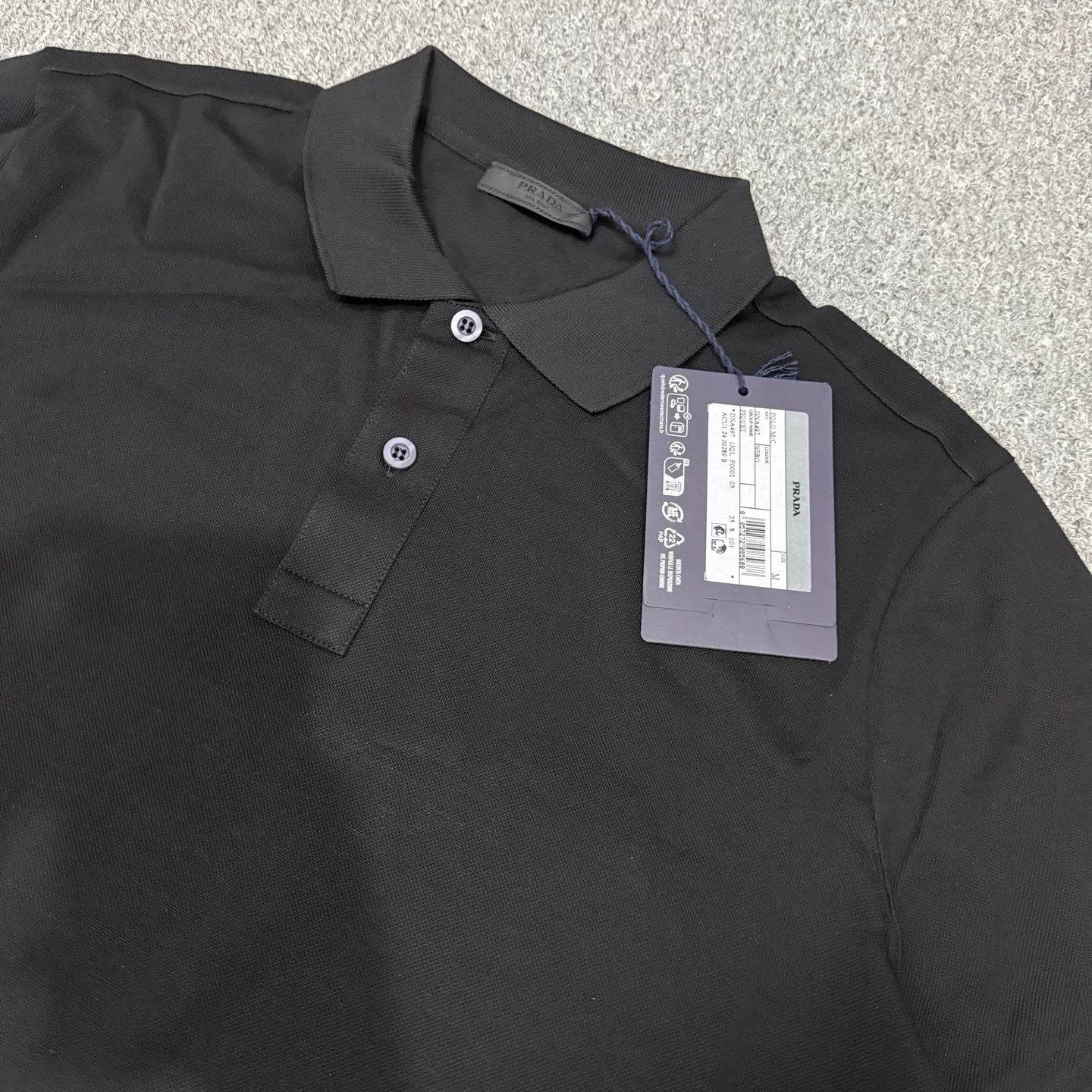 Prada Prada Black Short Sleeve Polo Shirt M NWT Size US M / EU 48-50 / 2 - 4 Thumbnail