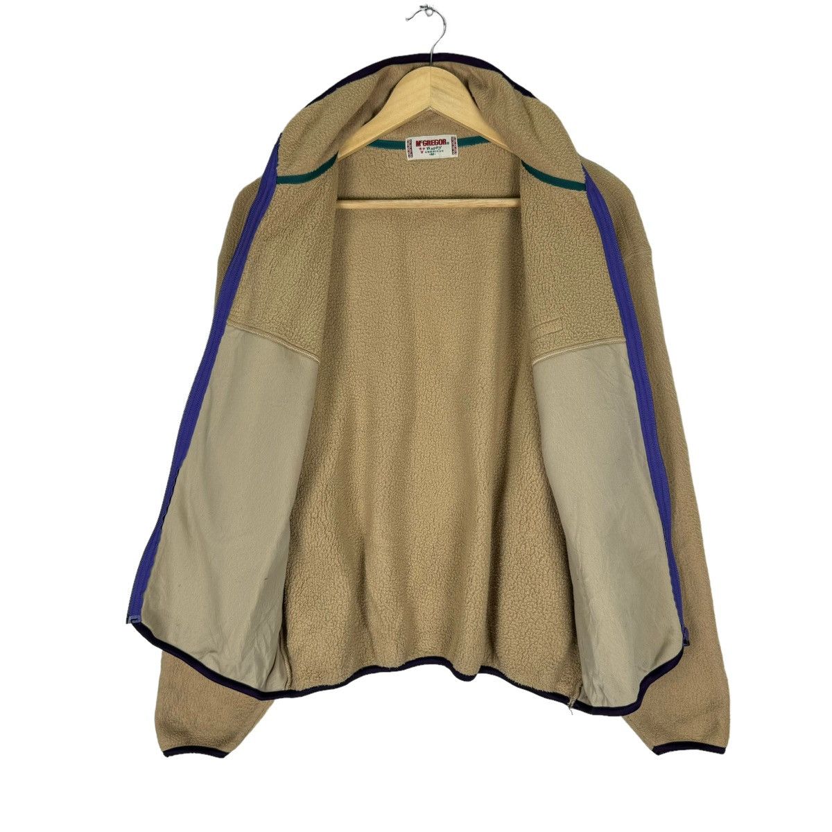 McGregor × Vintage ⚡️90s MCGREGOR FLEECE AMERICAN ZIPPER JACKET Size M / US 6-8 / IT 42-44 - 8 Thumbnail