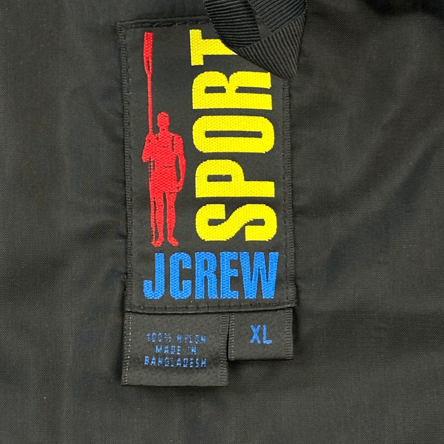 J.Crew Vintage J.Crew Sport Jacket Mens XL Black Full Zip Hooded Windbreaker Oarsman Size US XL / EU 56 / 4 - 6 Thumbnail