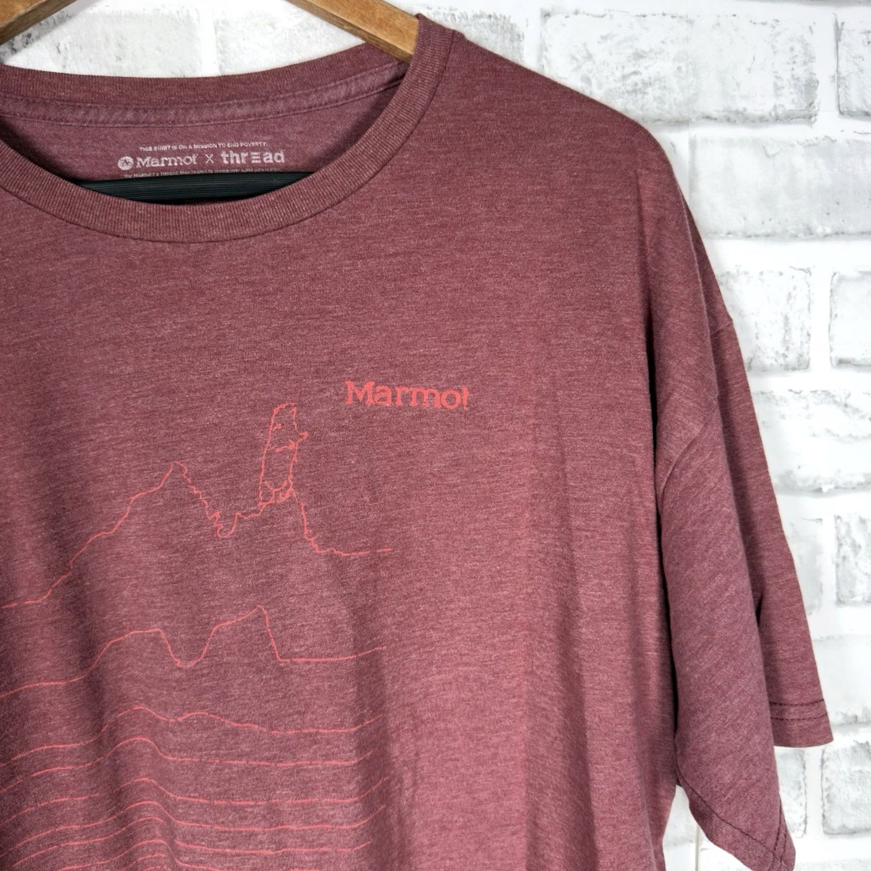 Marmot Marmot T-Shirt Red XL Mens Cotton Blend Regular Fit Casual Tee Prime Size US XL / EU 56 / 4 - 2 Thumbnail