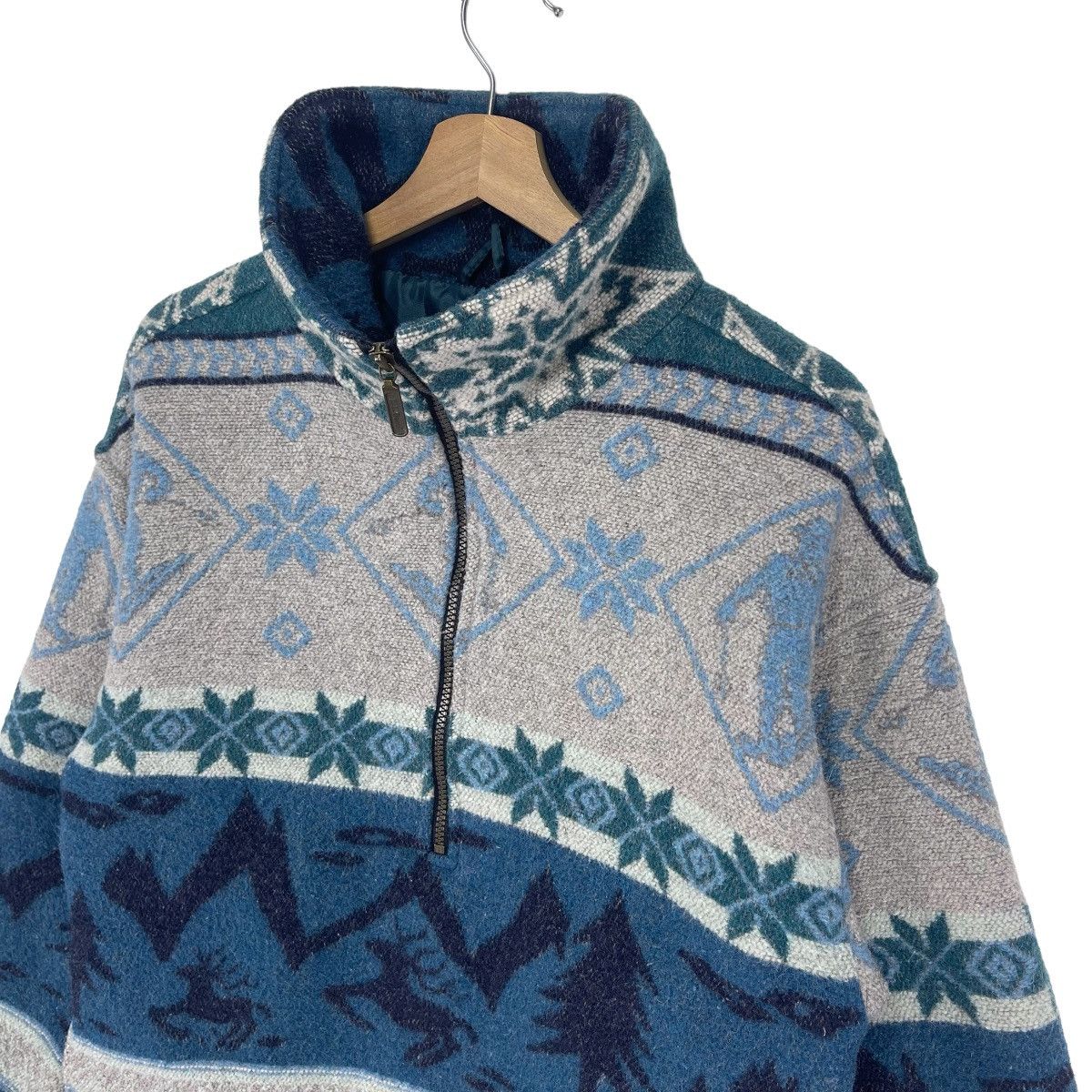 L.L. Bean × Vintage 90’s LL Bean Wool Pullover Jacket Size US M / EU 48-50 / 2 - 1 Thumbnail