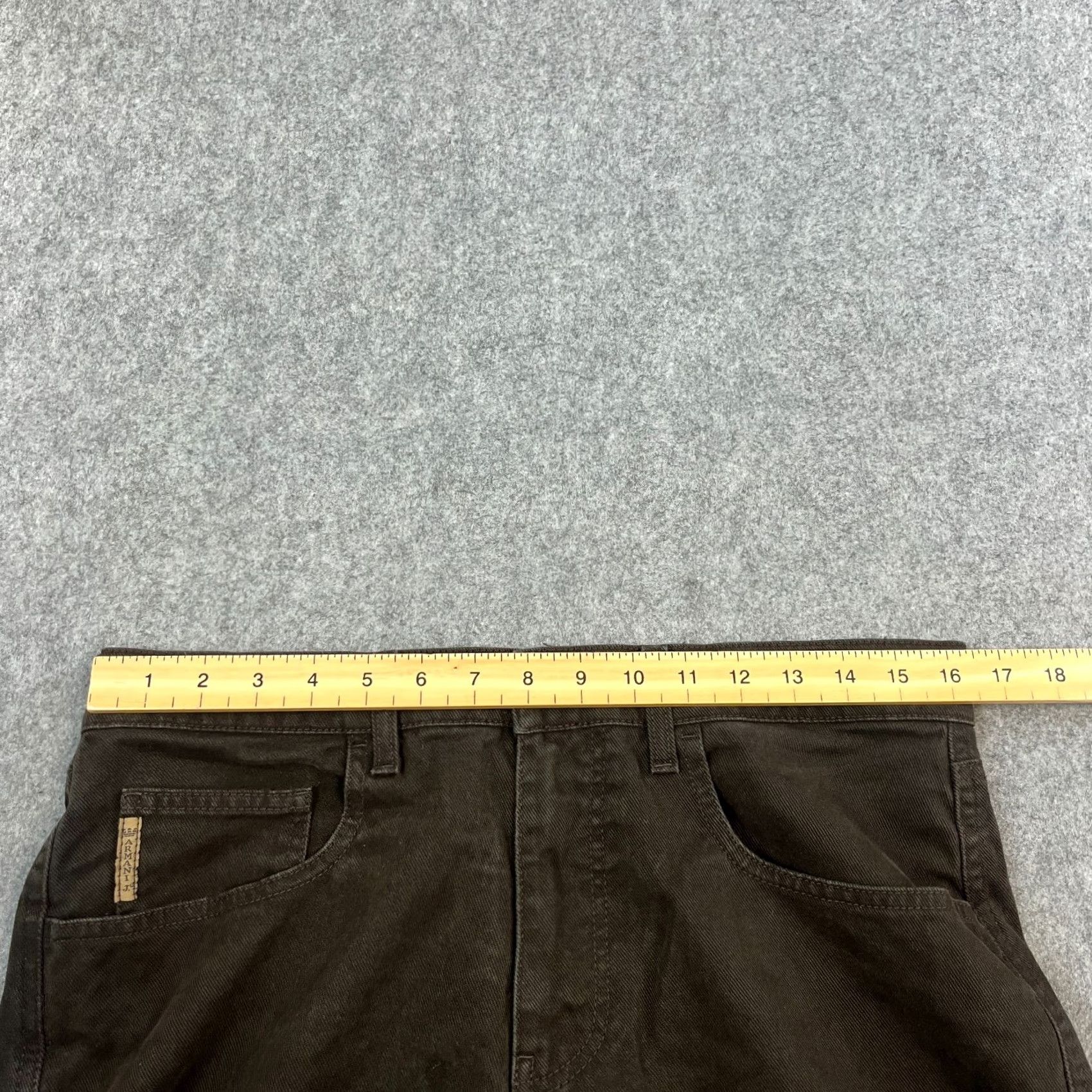 Vintage Armani Jeans Jeans Regular Straight 34 28 Short Dark Black Stretch Comfort Fit GA Mens Size US 34 / EU 50 - 6 Thumbnail