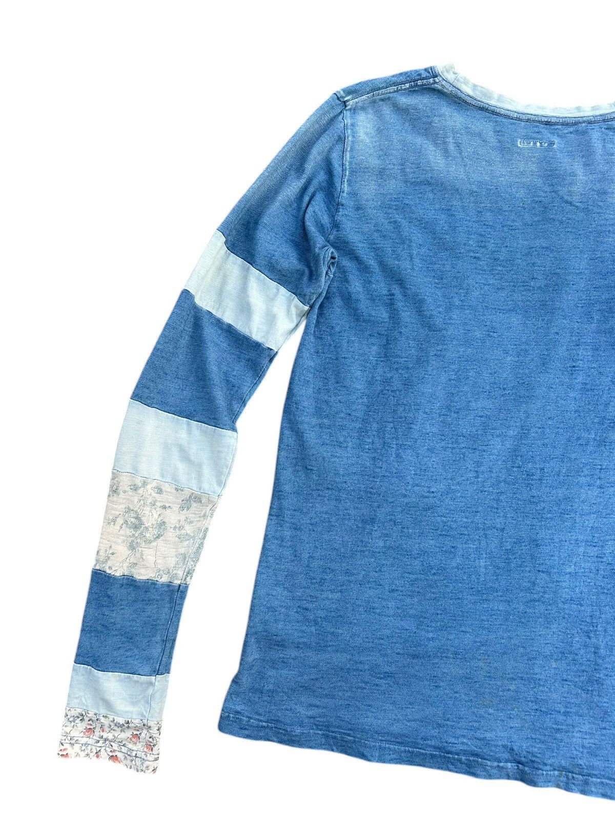 Kapital Kapital Hippies Boro Patchwork indigo Sunfaded tshirt Size US M / EU 48-50 / 2 - 8 Thumbnail