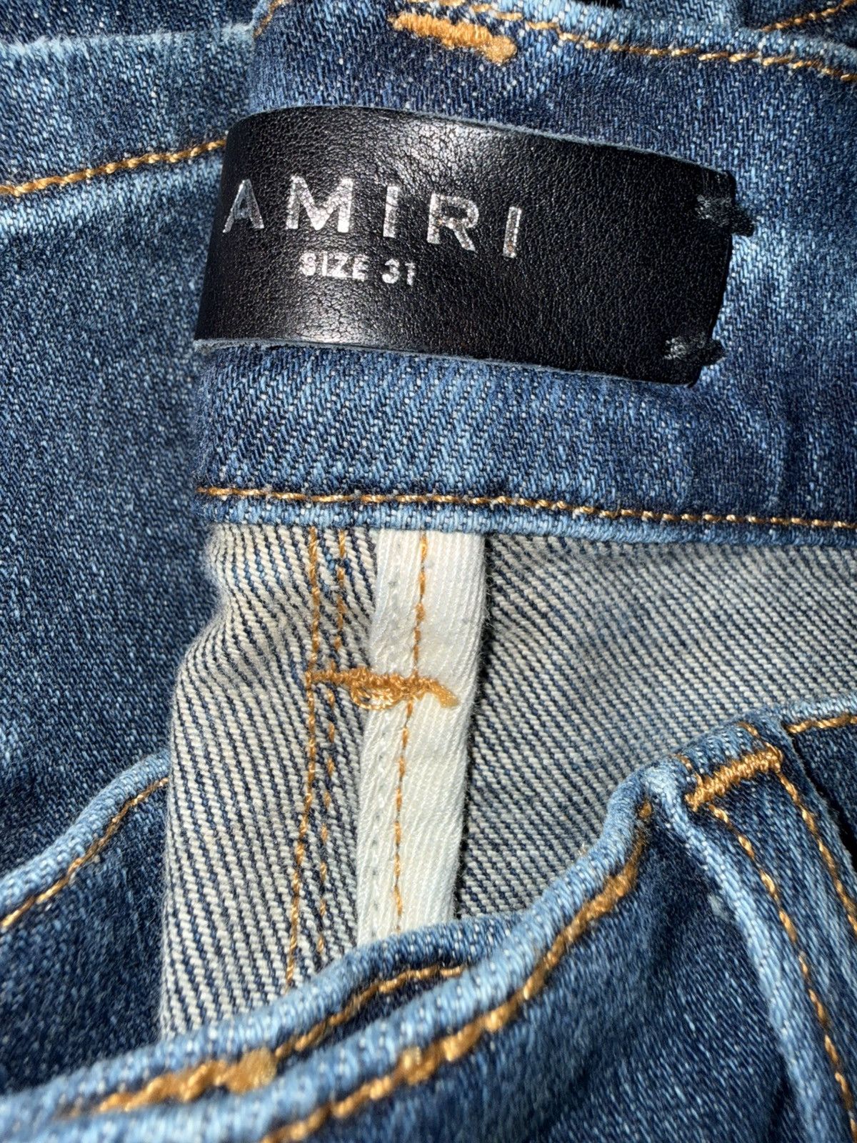 Amiri 🔥 Amiri Mx1 Cherry Suede Patch 🔥 Size US 31 - 5 Thumbnail