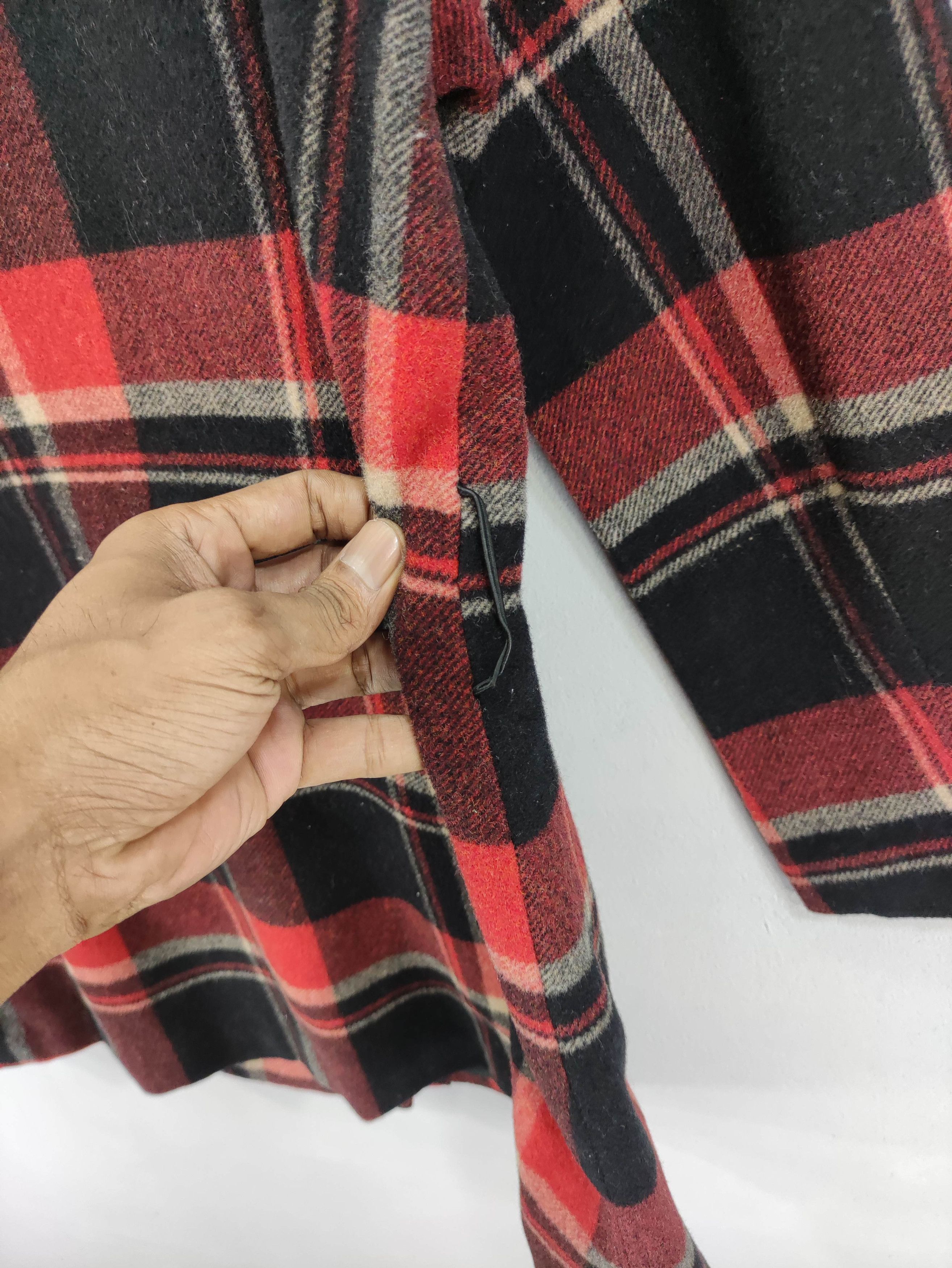 Japanese Brand Vintage Bon Check Plaid Wool Coat Jacket Size S / US 4 / IT 40 - 8 Thumbnail